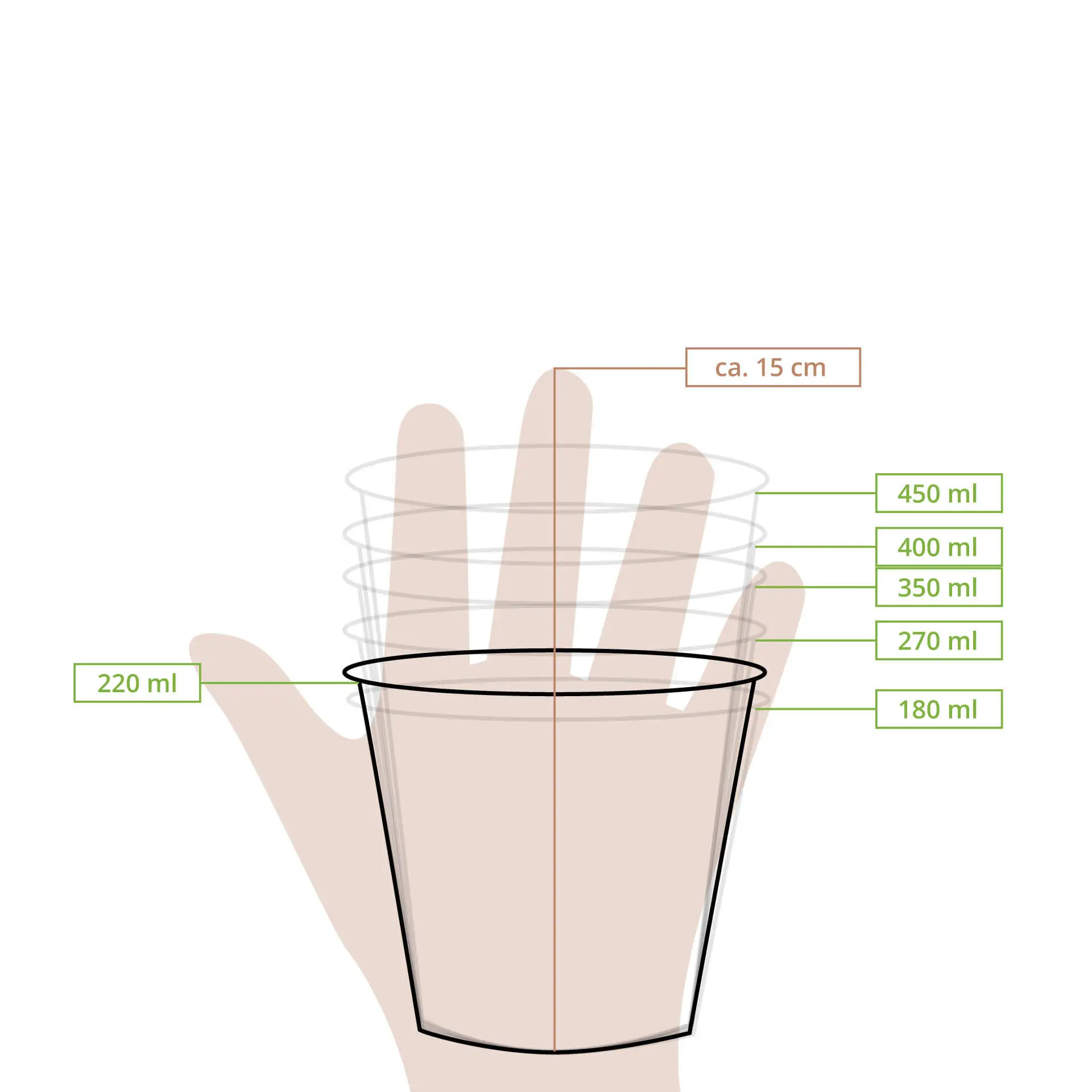 6 oz, max. 7.5 ozPaper cups ice cream S (coated), Ø 92 mm, white