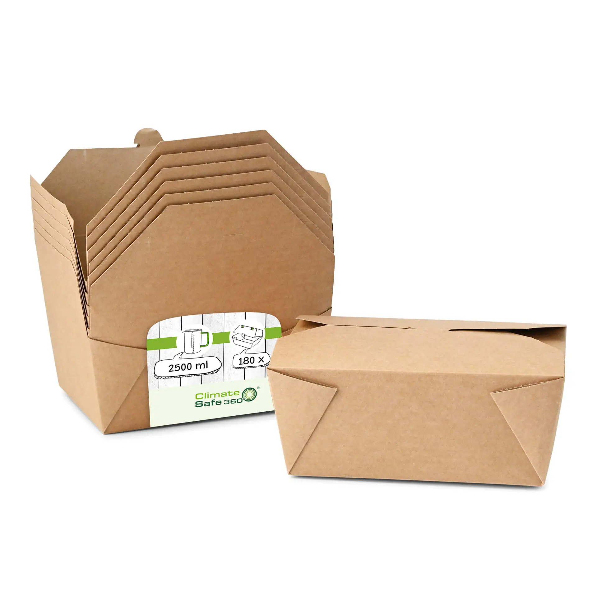 Take-away boxes made of cardboard 2500 ml, brown Take-away boxes made of cardboard 2500 ml, brown