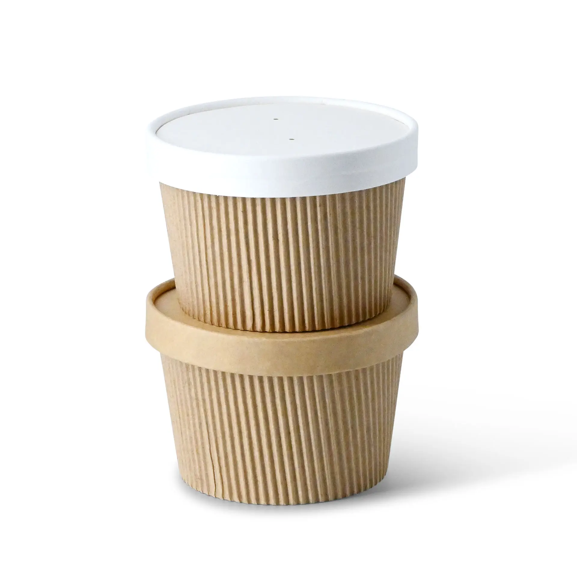 17 oz Ribbed Soup cups, kraft