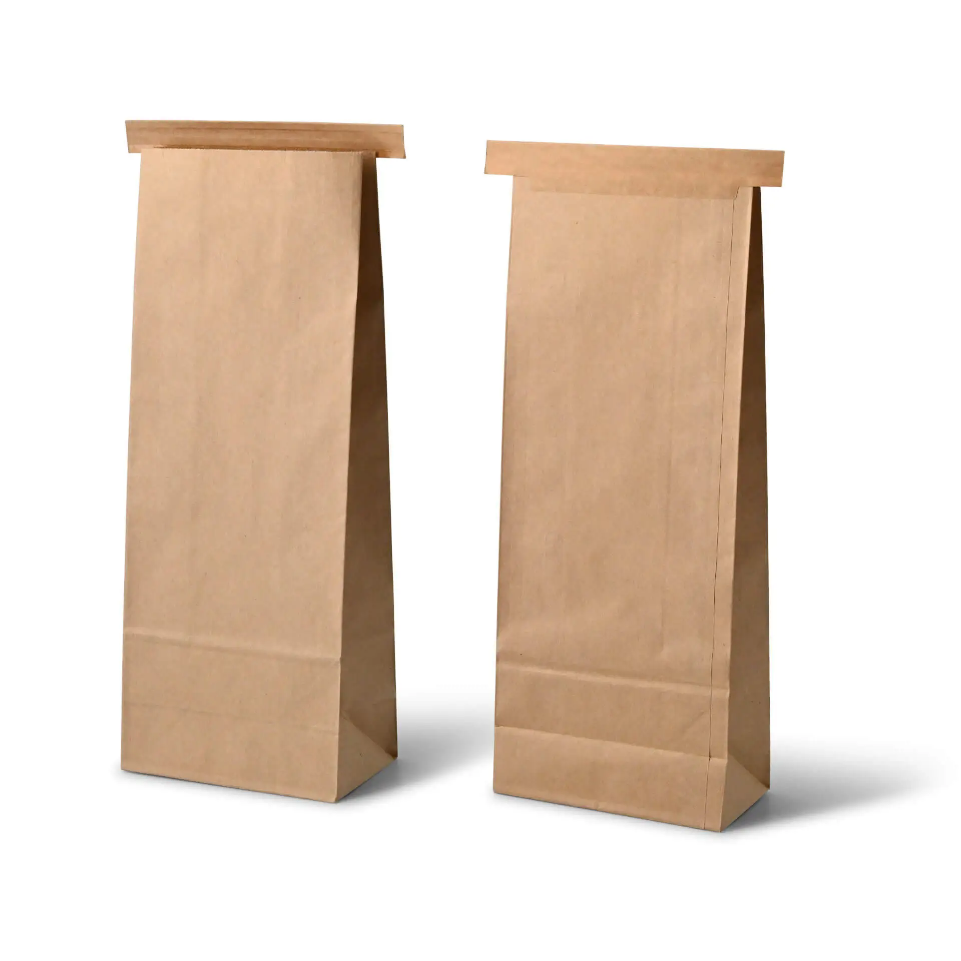 Block bottom bags L, 12.5 x 7,5 x 32.5 cm, PP-foil, brown, tin tie, kraft paper dre03360-blockbeutel-l-125-x-75-x-325-cm-pp-folie-braun-clipband-kraftpapier-2