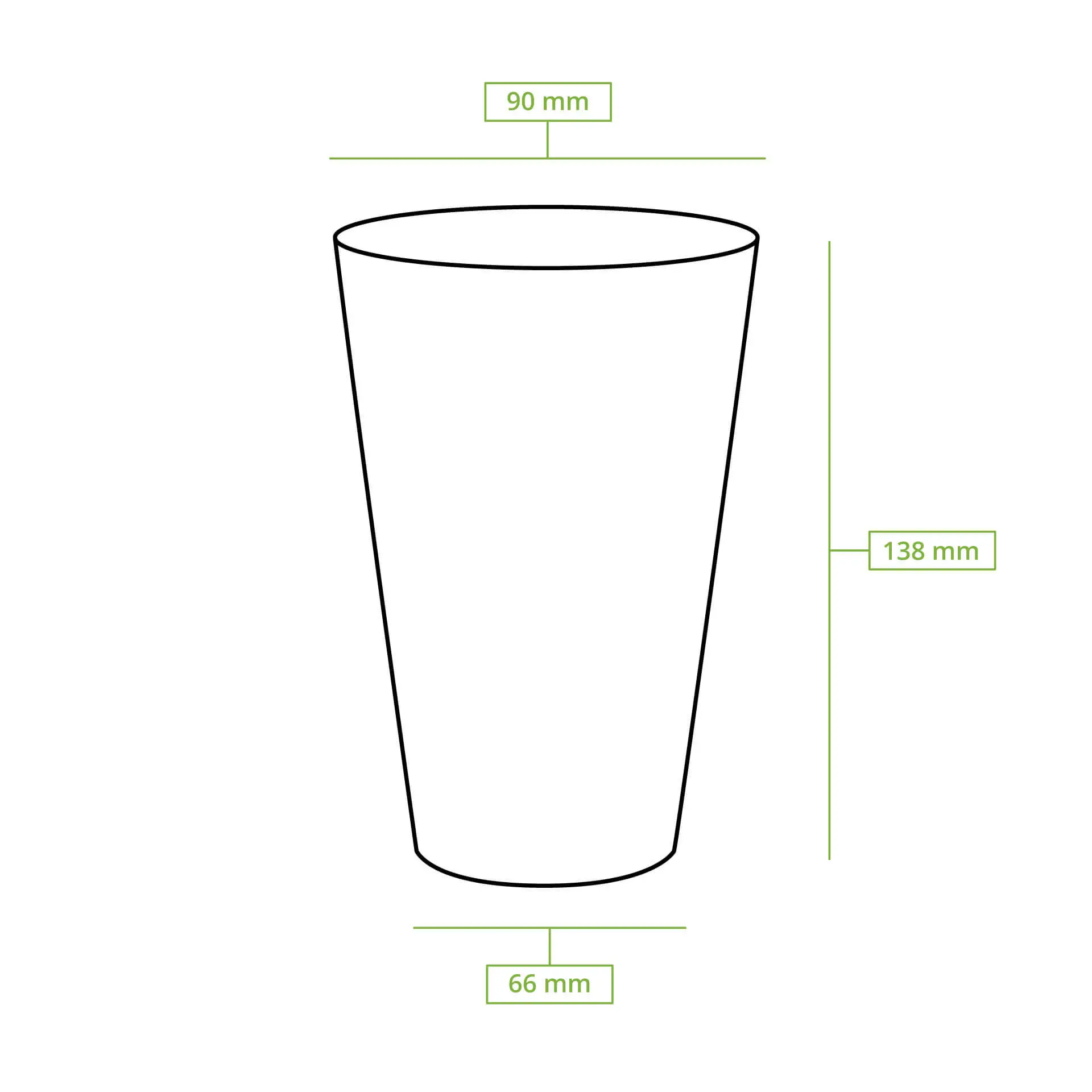 17 oz, Reusable cup, Ø 90 mm, PP, transparent