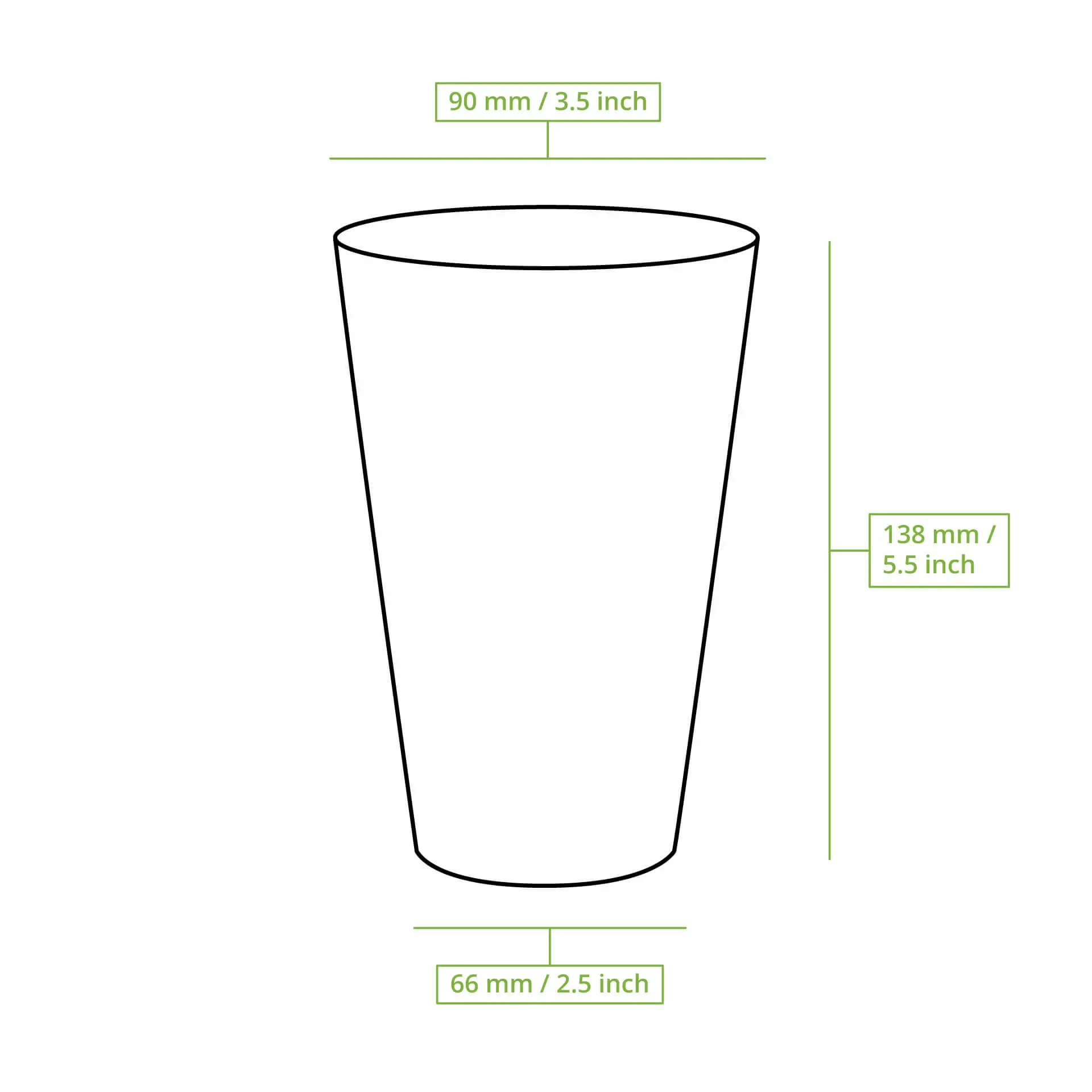 17 oz, Reusable cup, Ø 90 mm, PP, transparent 17 oz, Reusable cup, Ø 90 mm, PP, transparent