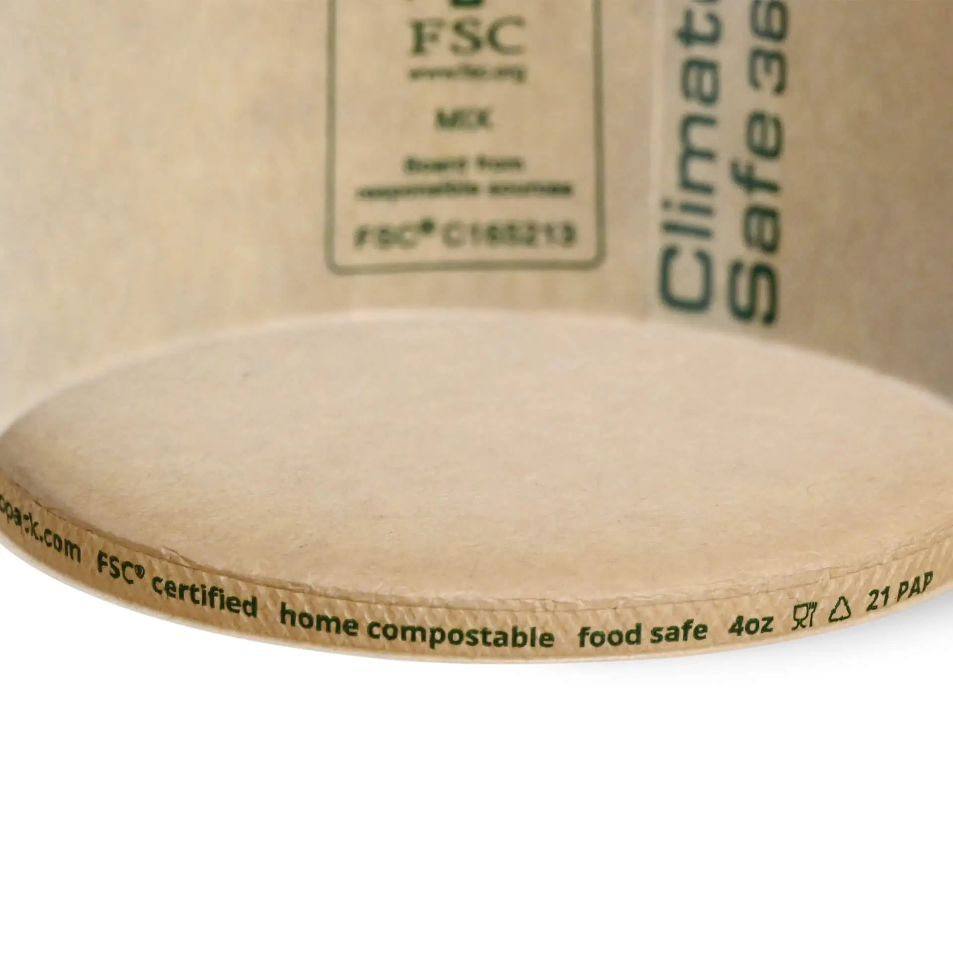 4 oz, max. 6 oz Paper Ice Cream Cups XS, Ø 92 mm, brown