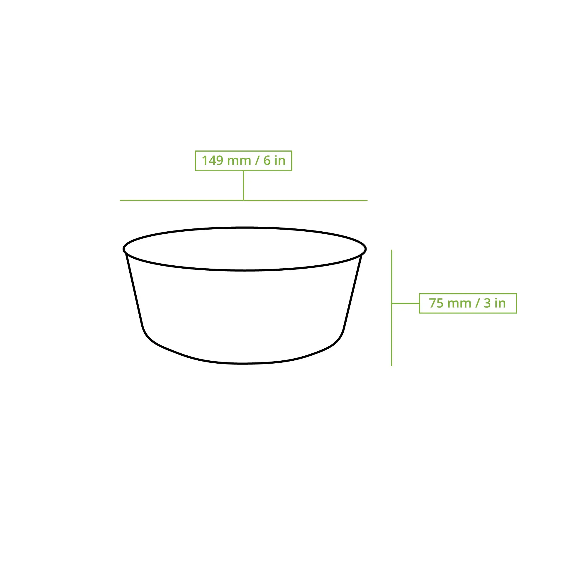 Cardboard Bowl / Salad Bowl 800 ml, Ø 185 mm, brown