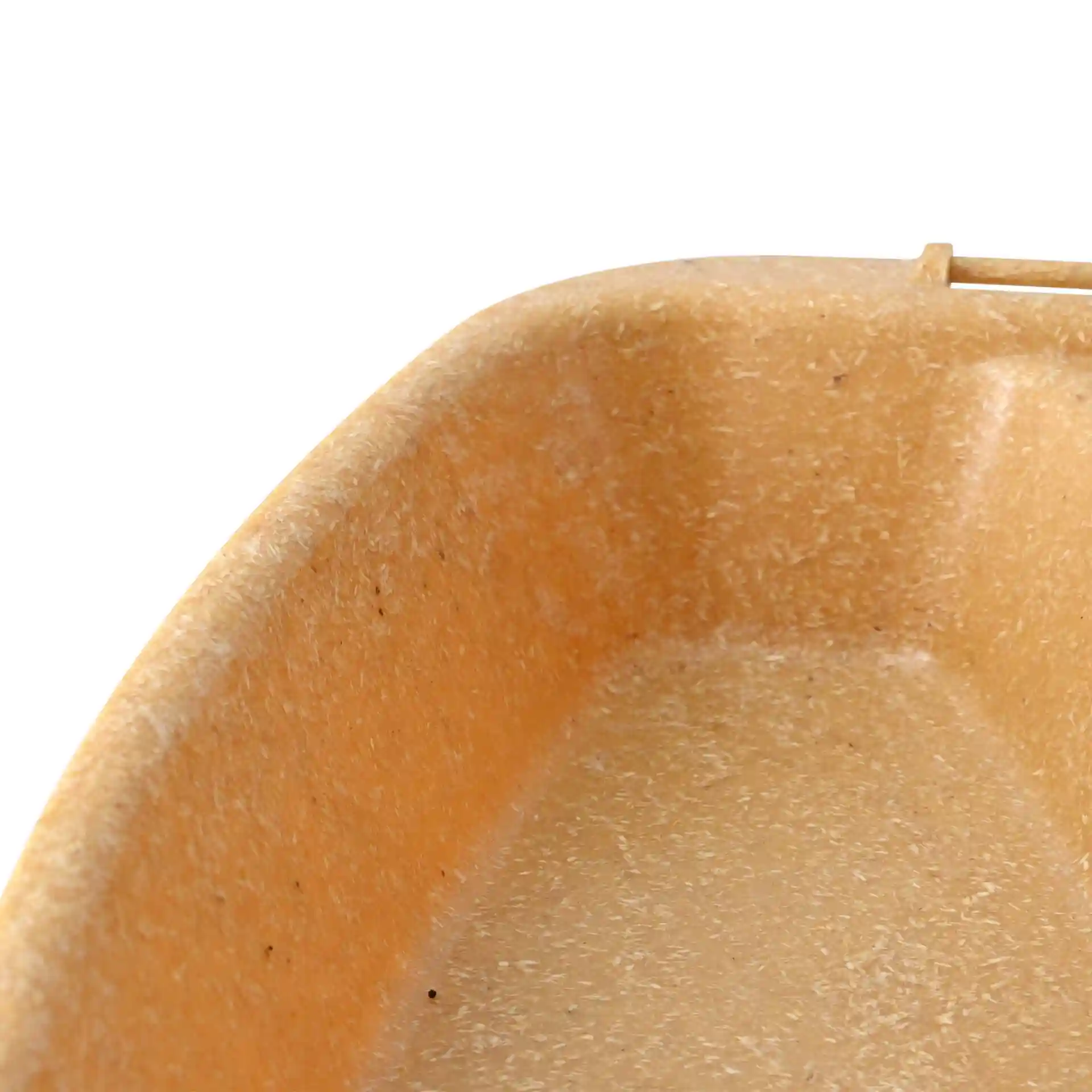 Deep reusable meal container with two compartments, brown color, dimensions 24.5 x 20 x 4.5 cm.