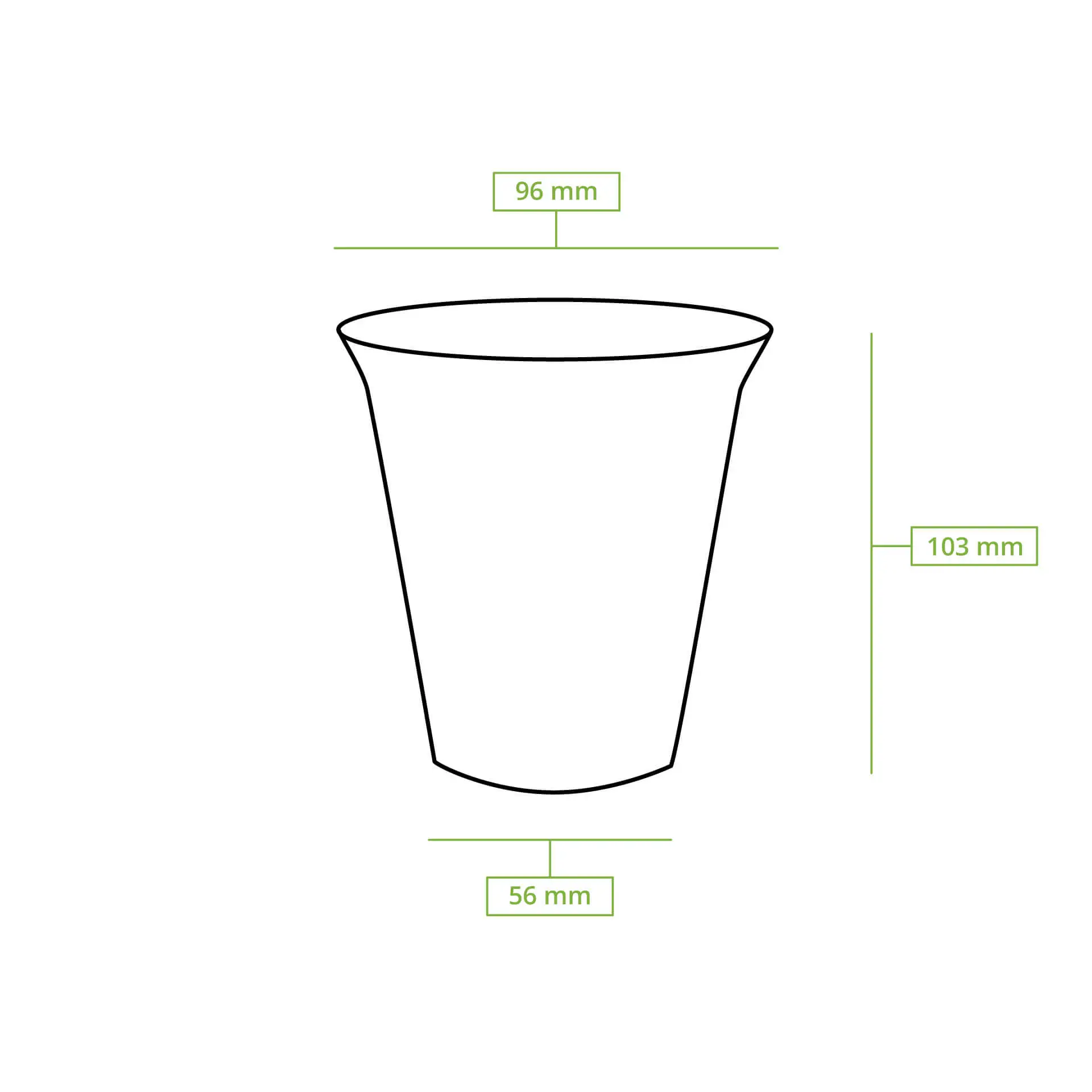 12 oz PLA Smoothie Cups, Ø 96 mm