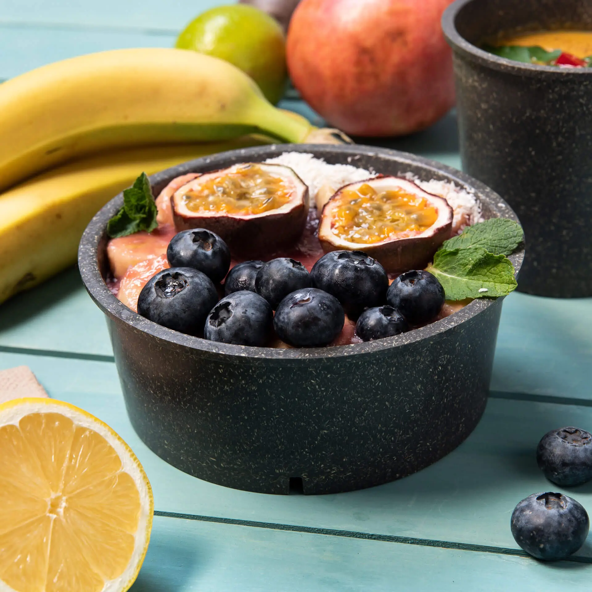 Reusable bowls "merways Bowl" 650 ml, Ø 150 mm, pepper / grey dfc008281-mehrweg-schalen-merways-bowl-650-ml-150-mm-pfeffer-grau-6