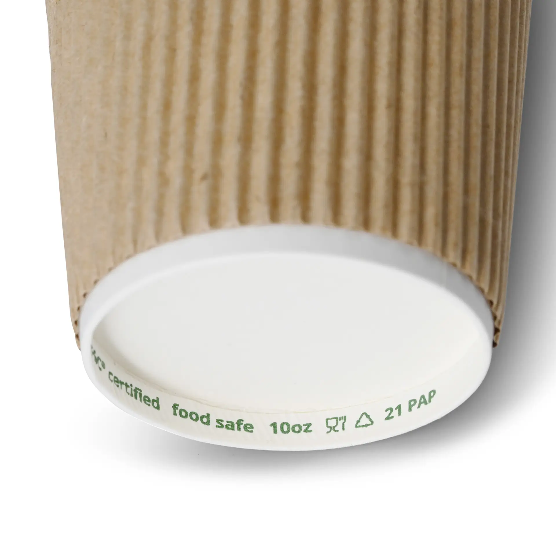 10 oz Takeaway coffee cups / Ripple cups, Ø 90 mm, kraft