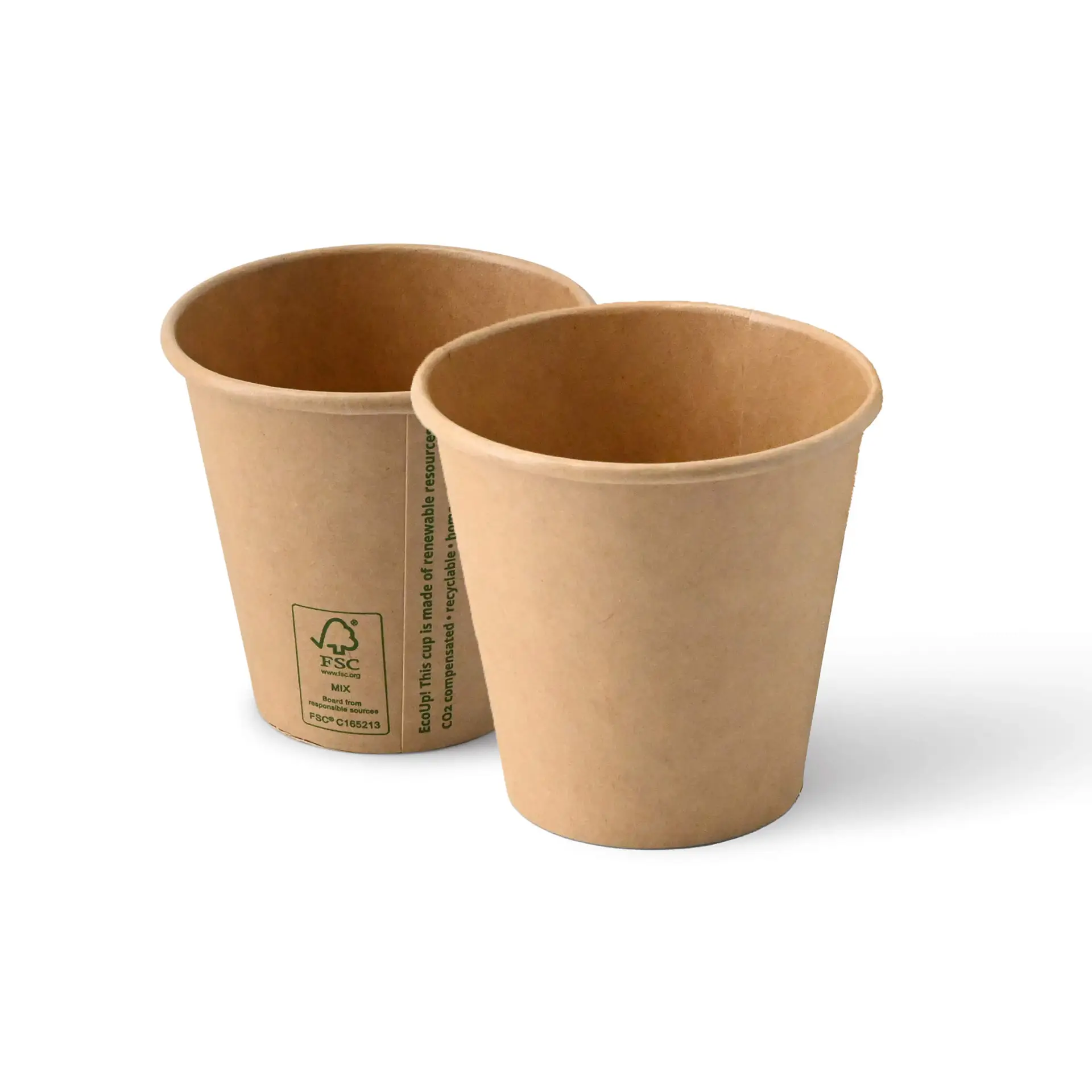 6 oz Paper cups single wall, Ø 80 mm, kraft