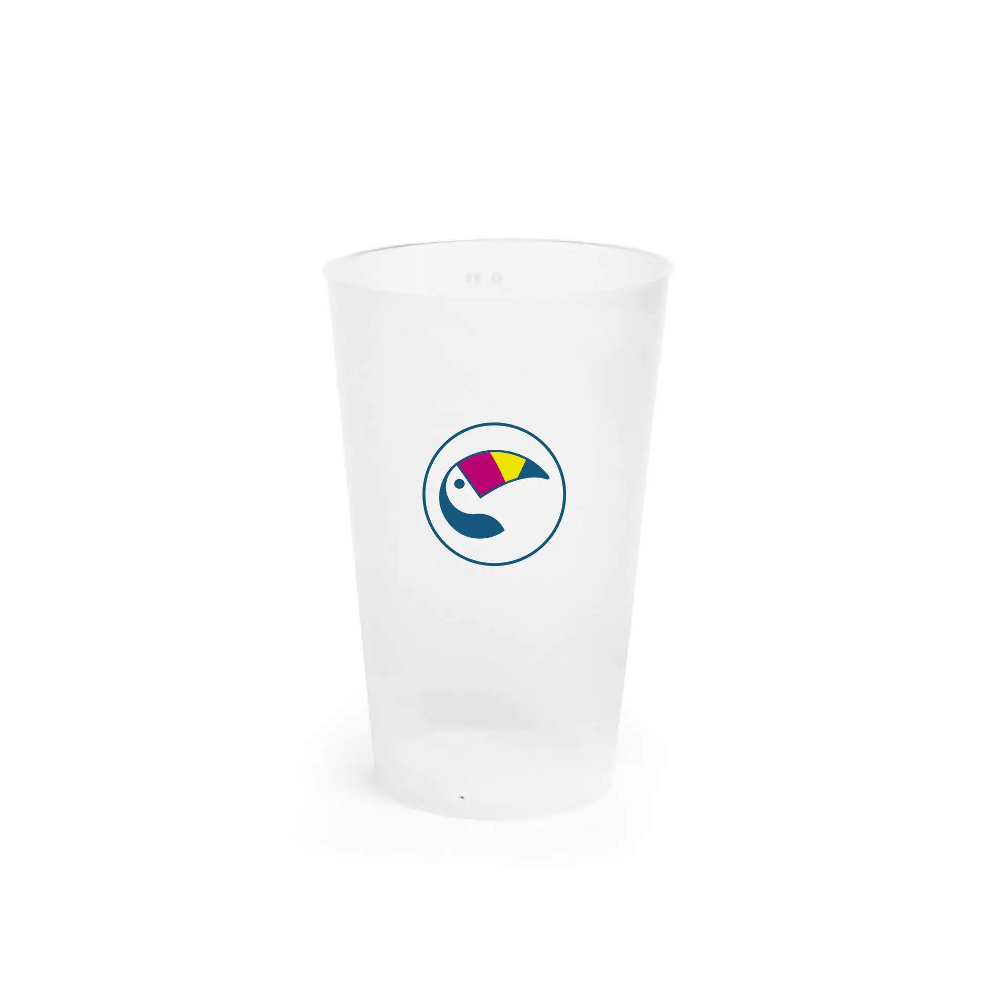 Reusable cup with logo 300 ml, IML, full-surface