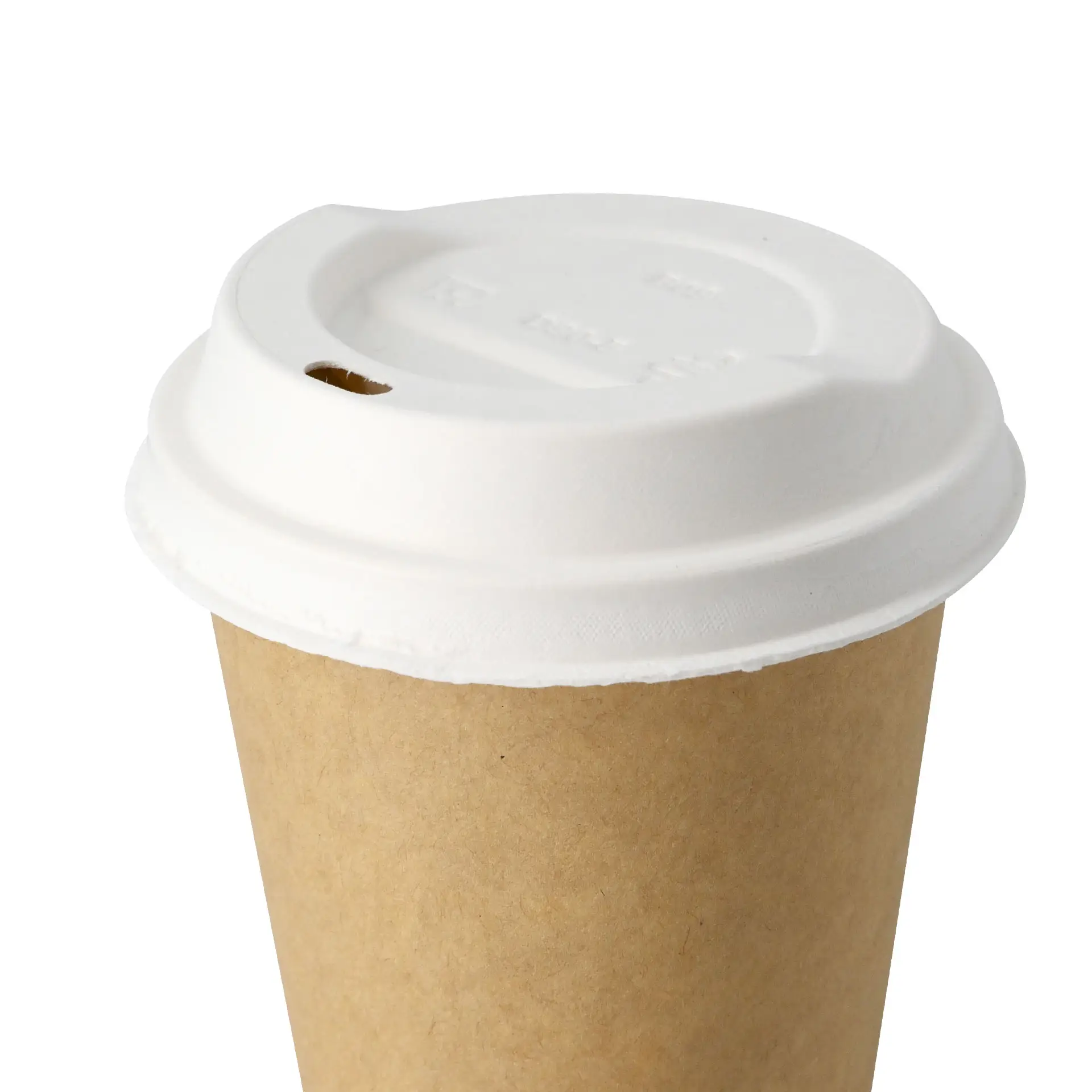 Paper lids Ø 90 mm, white, drinking opening Paper lids Ø 90 mm, white, drinking opening