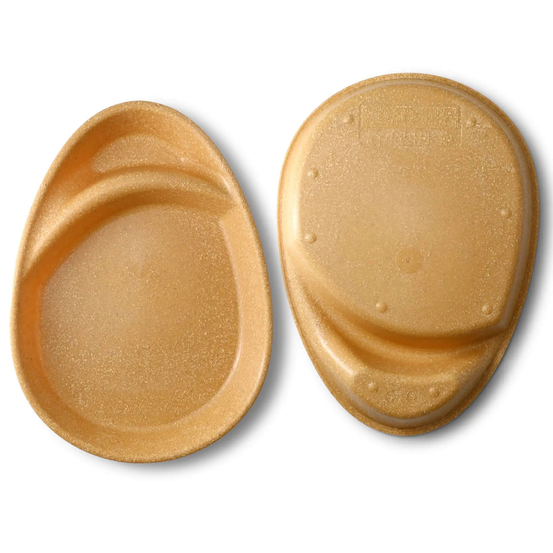 Reusable divided plates "merways Plate" 27.5 × 20 × 3.5 cm, 2 compartments, teardrop, caramel / brown dfc008471-mehrweg-menueteller-merways-plate-275-x-20-x-35-cm-2-kammern-tropfenfoermig-karamell-braun-2