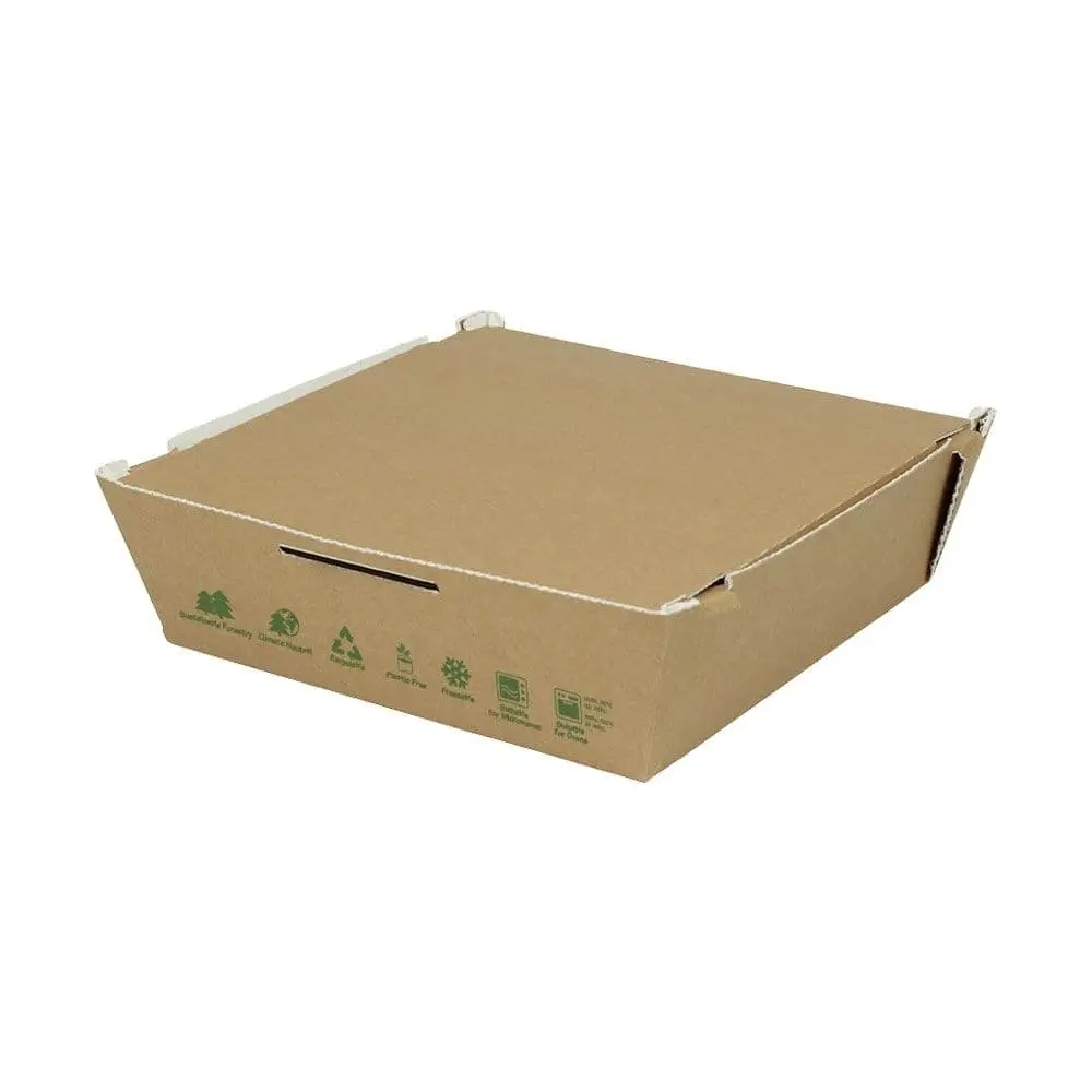 Takeaway-cardboard boxes x1700 ml, heat proof, brown, bio-coated dfc042611-take-away-boxen-aus-karton-1700-ml-hitzebestaendig-braun-biobeschichtet