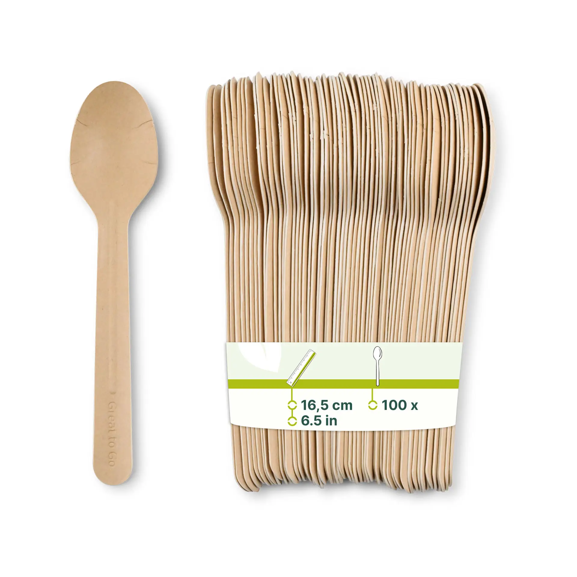 Paper spoons 16,5 cm, kraft Paper spoons 16,5 cm, kraft