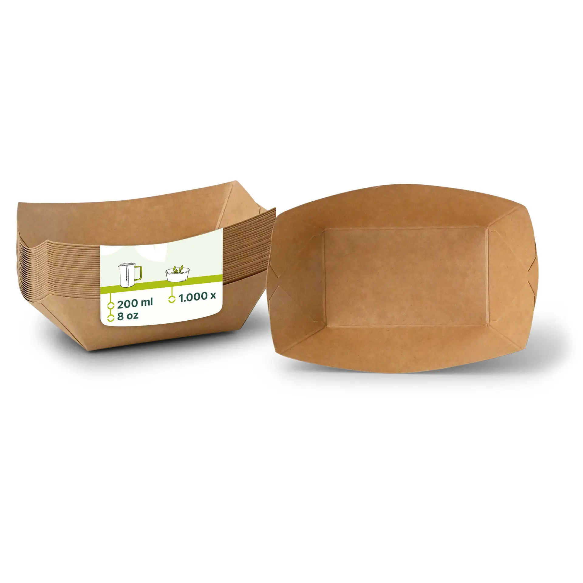 Cardboard Snack Tray (coated) 200 ml, 13 x 10 x 3 cm, brown Cardboard Snack Tray (coated) 200 ml, 13 x 10 x 3 cm, brown