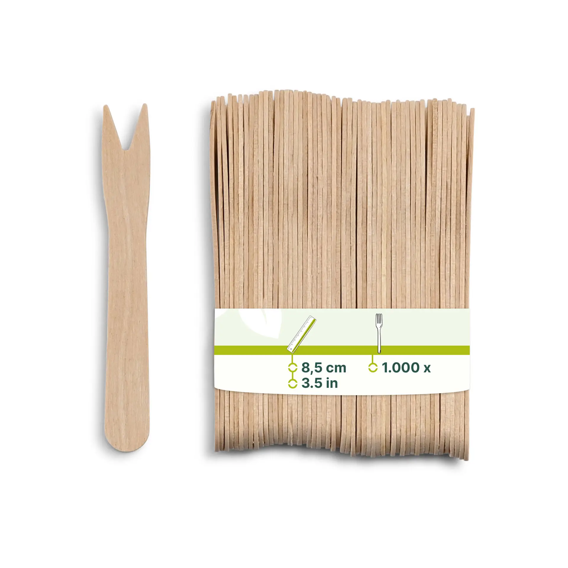 Wooden chip forks, 8.5 cm Wooden chip forks, 8.5 cm