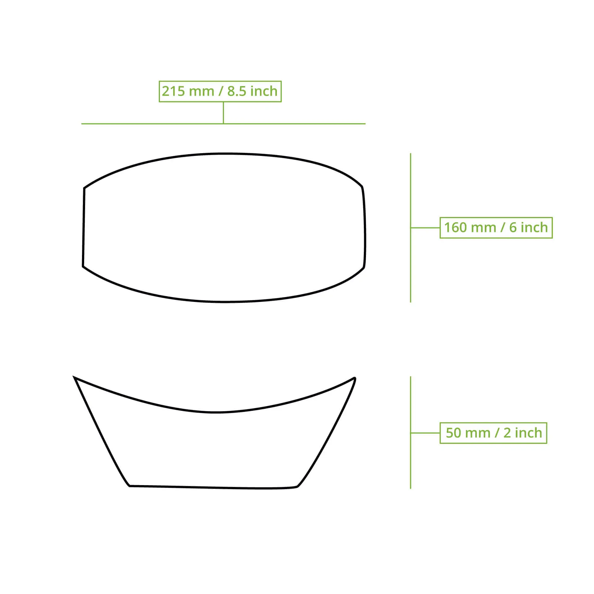 Cardboard Snack Tray 800 ml, 21,5 x 16 x 5 cm, brown