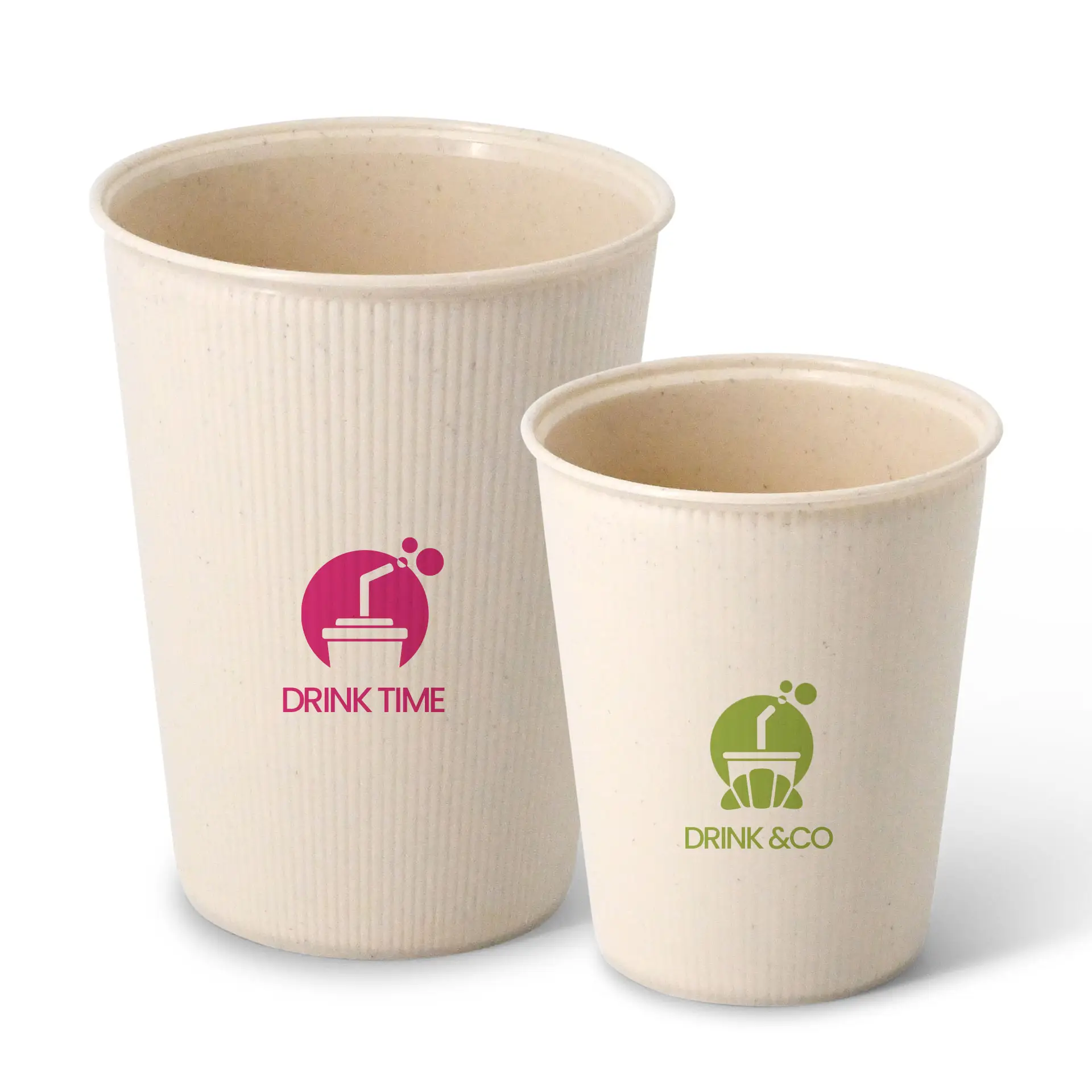 Reusable cup printed, ripple design, 250 ml / 10 oz, Ø 80 mm