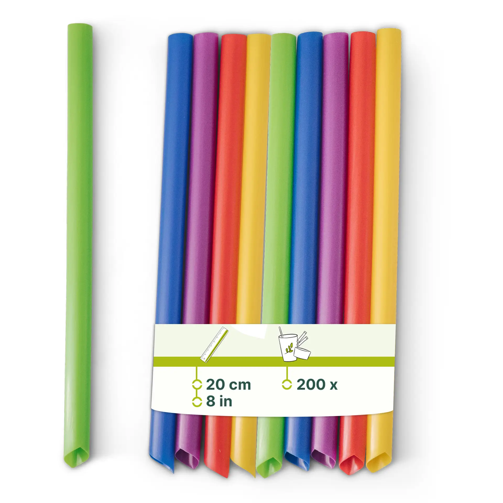 Bubble tea straws 20 cm, Ø 1.2 cm, colorful, reusable Bubble tea straws 20 cm, Ø 1.2 cm, colorful, reusable