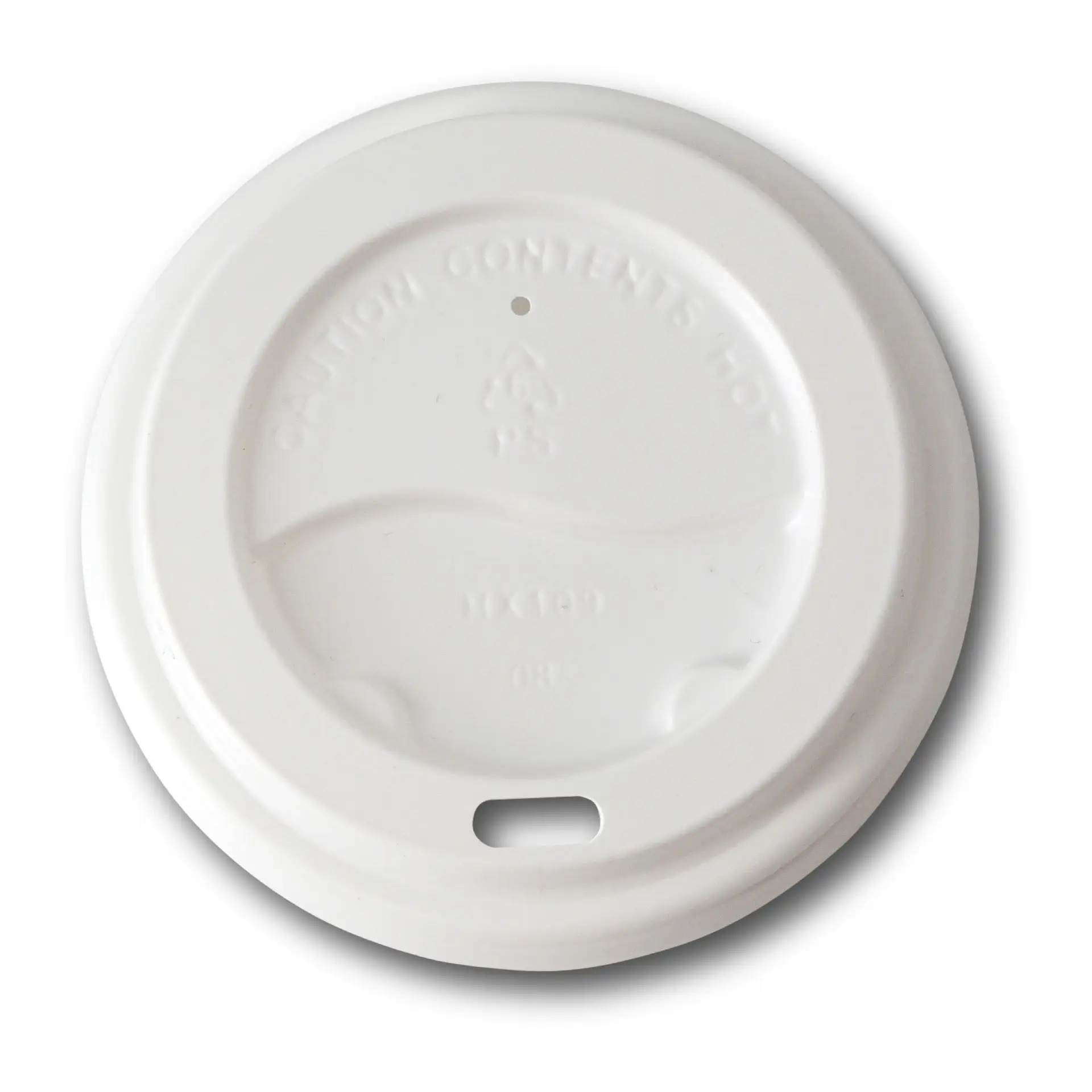 PS lid Ø 80 mm, white, drinking hole