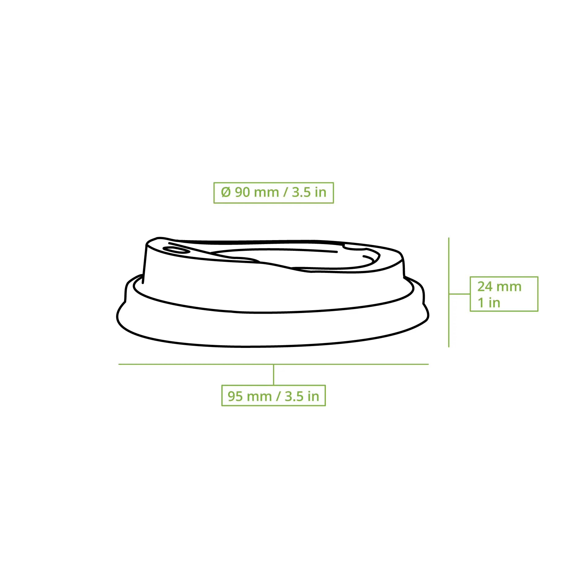 Paper lids Ø 90 mm, white, drinking opening