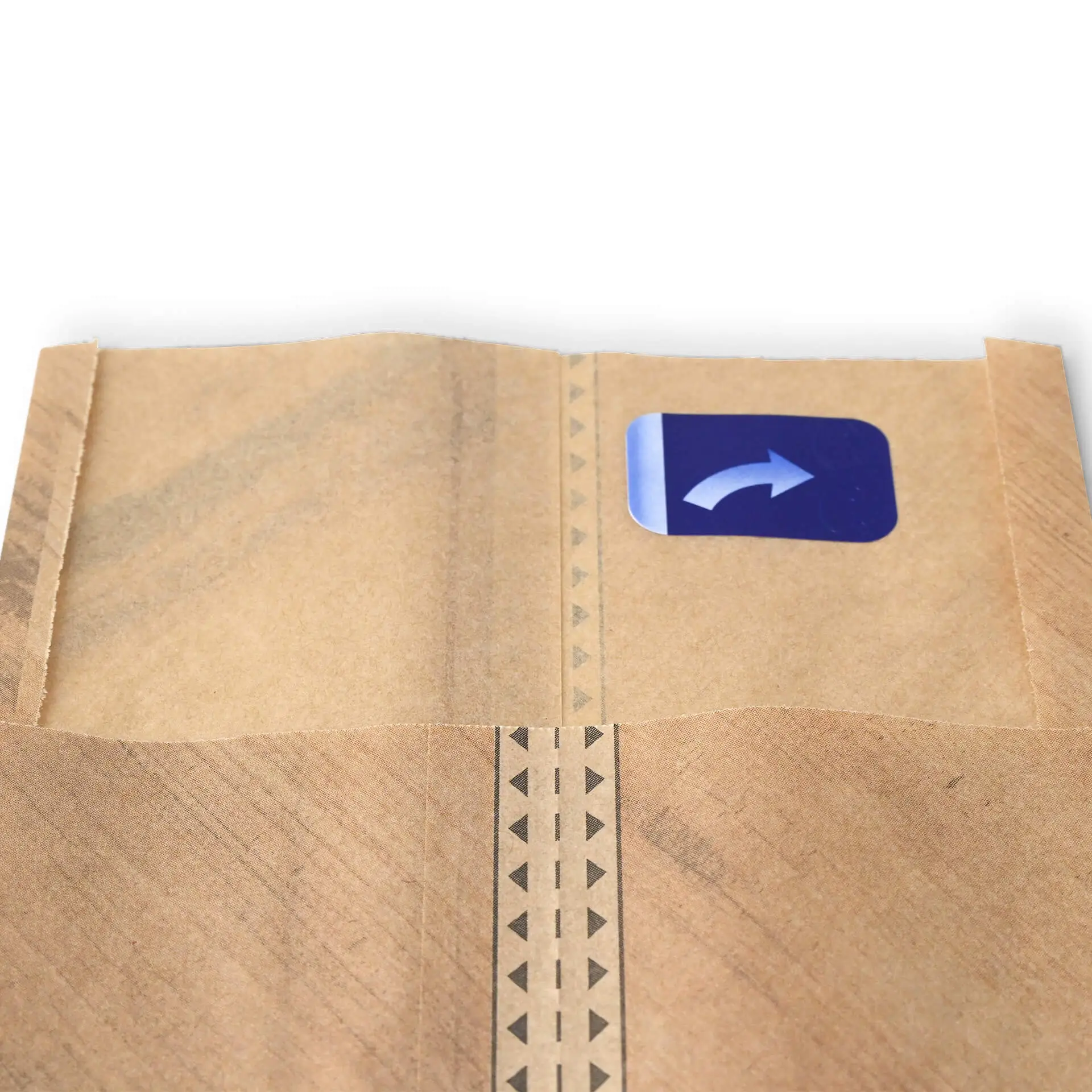 Paper burger bag 15 x 16.5 x 8.5 cm, kraft, with adhesive seal