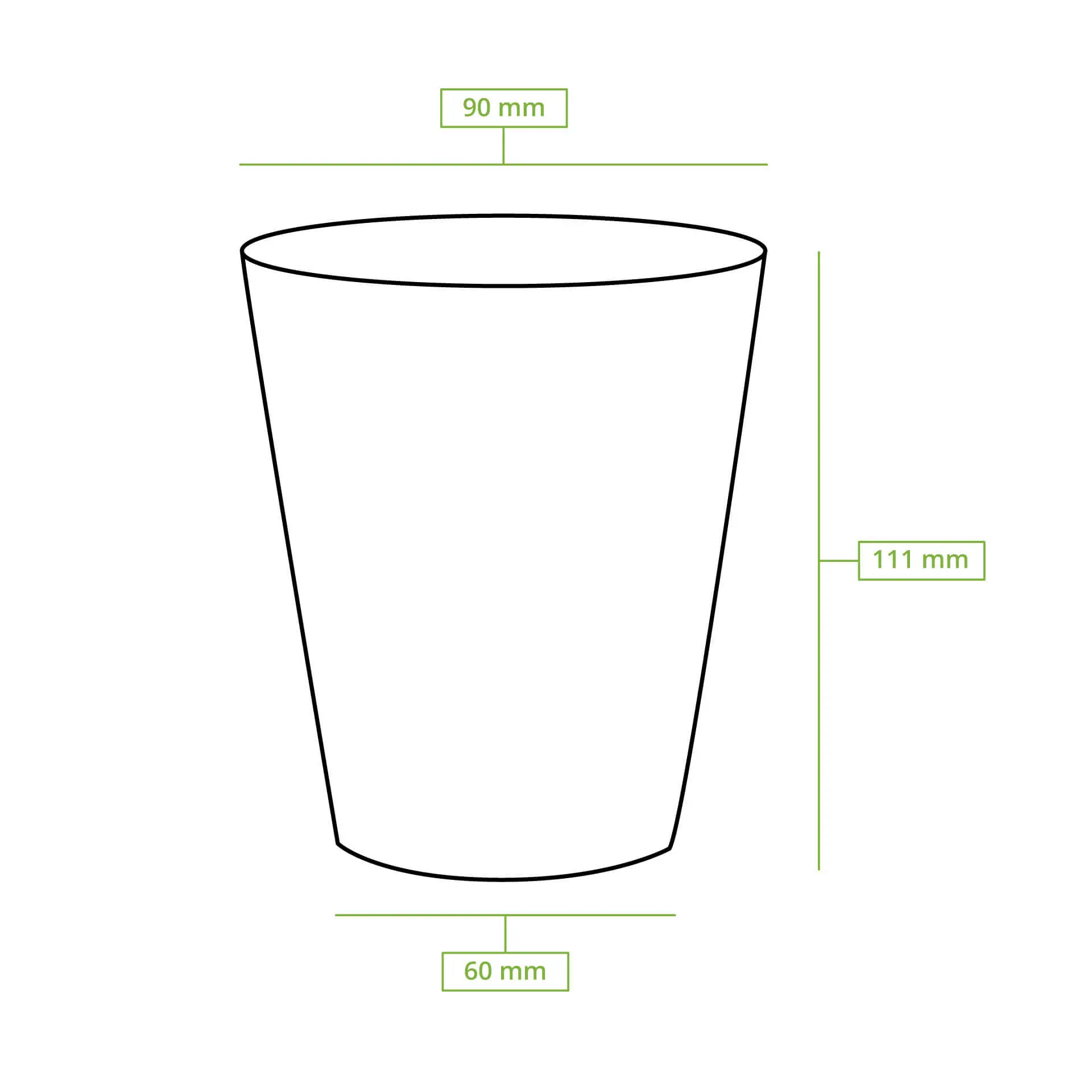 12 oz Takeaway coffee cups, Ø 90 mm, white