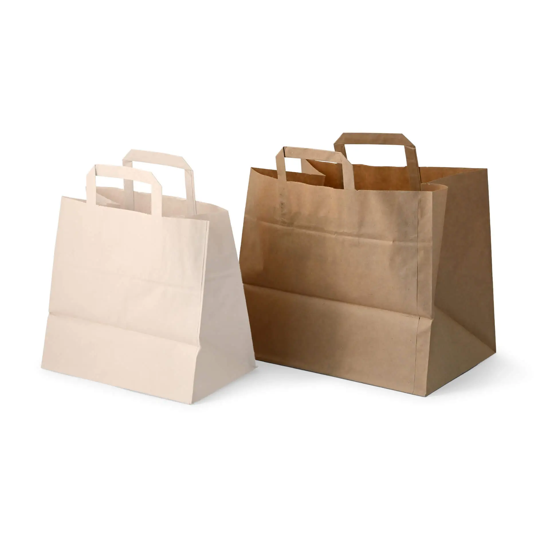 Recycling paper-carrier bags XXL, 32 x 21 x 27 cm, kraft