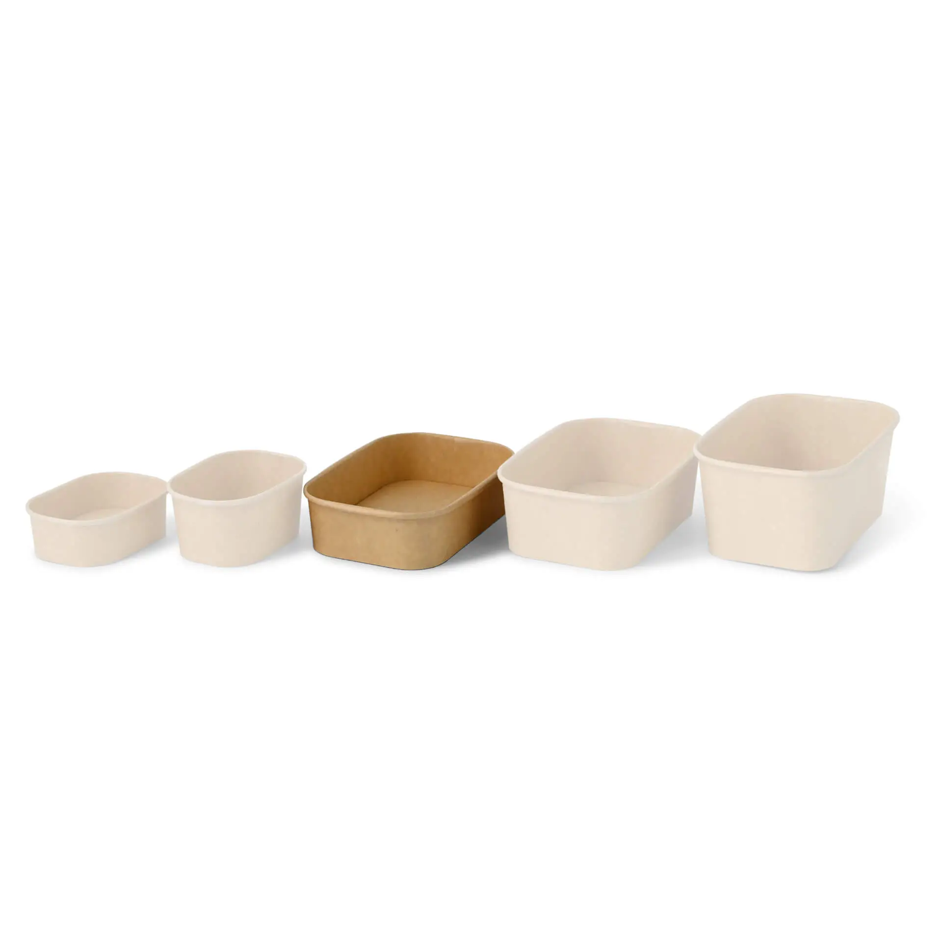 Food Containers 500 ml, 17,5 x 12,5 x 4 cm, kraft, rectangular