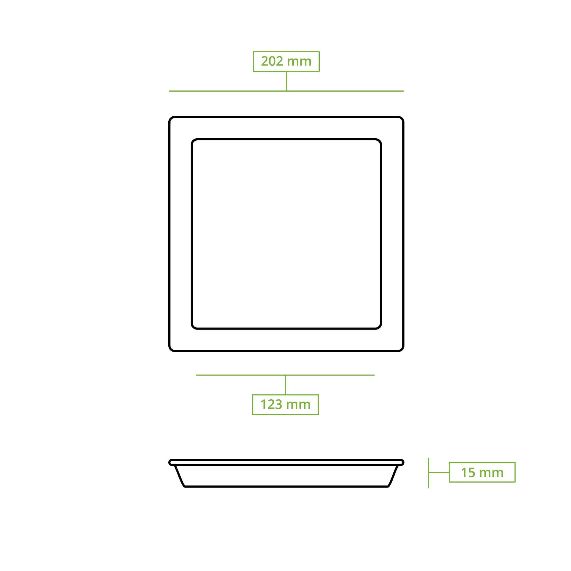 Sugarcane-plates, 20 x 20 cm, square Sugarcane-plates, 20 x 20 cm, square