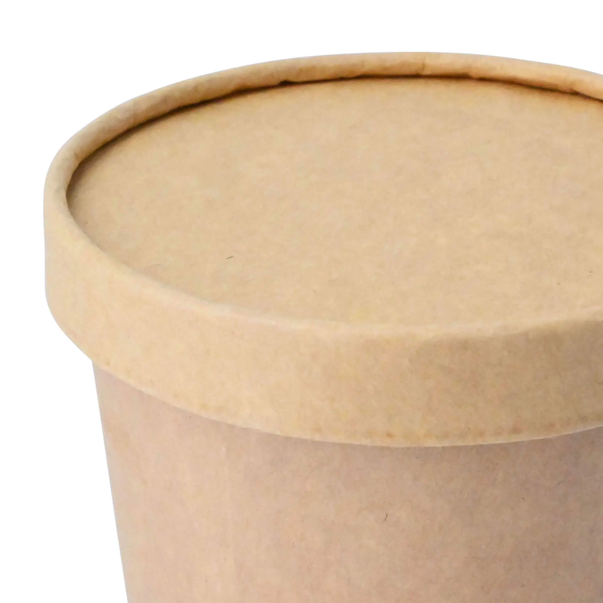 Paper Lids for 4oz-16oz for Ice Cream Tubs, brown
