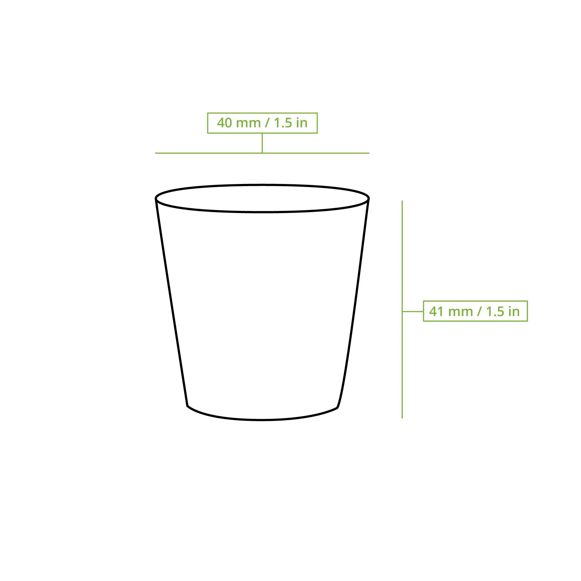 Paper shot cups, 20 ml / 1 oz, white