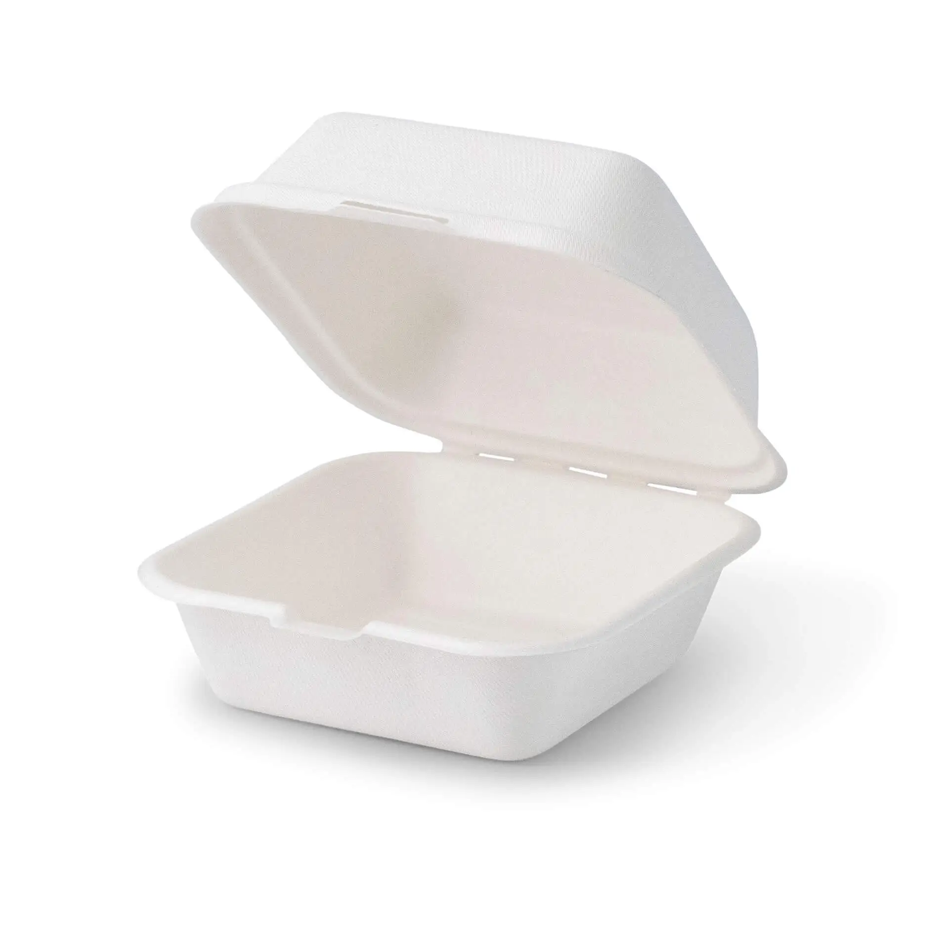 Sugarcane burger box 15 x 15 x 8 cm, square dfc01290-burgerboxen-aus-zuckerrohr-15-x-15-x-8-cm-quadratisch-2