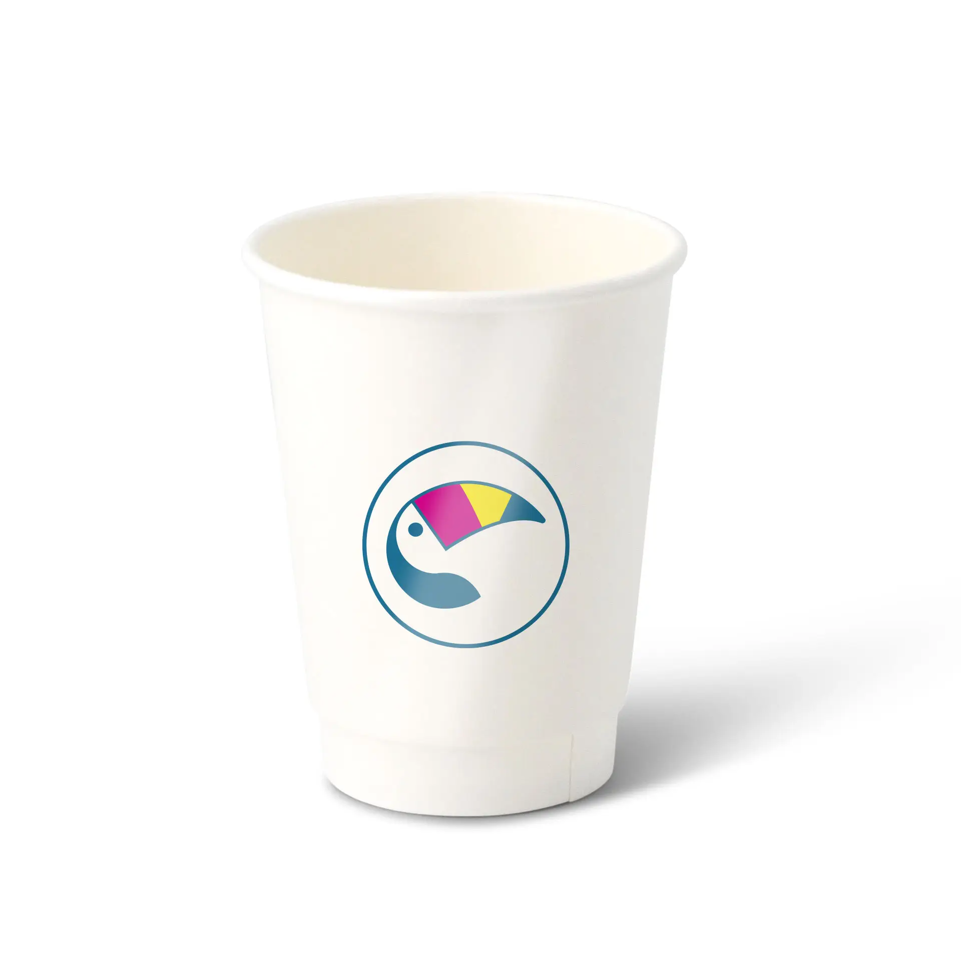 Custom Printed Paper Cups (Double-Walled) 300 ml / 12 oz, double-walled, white, glossy, PE coating