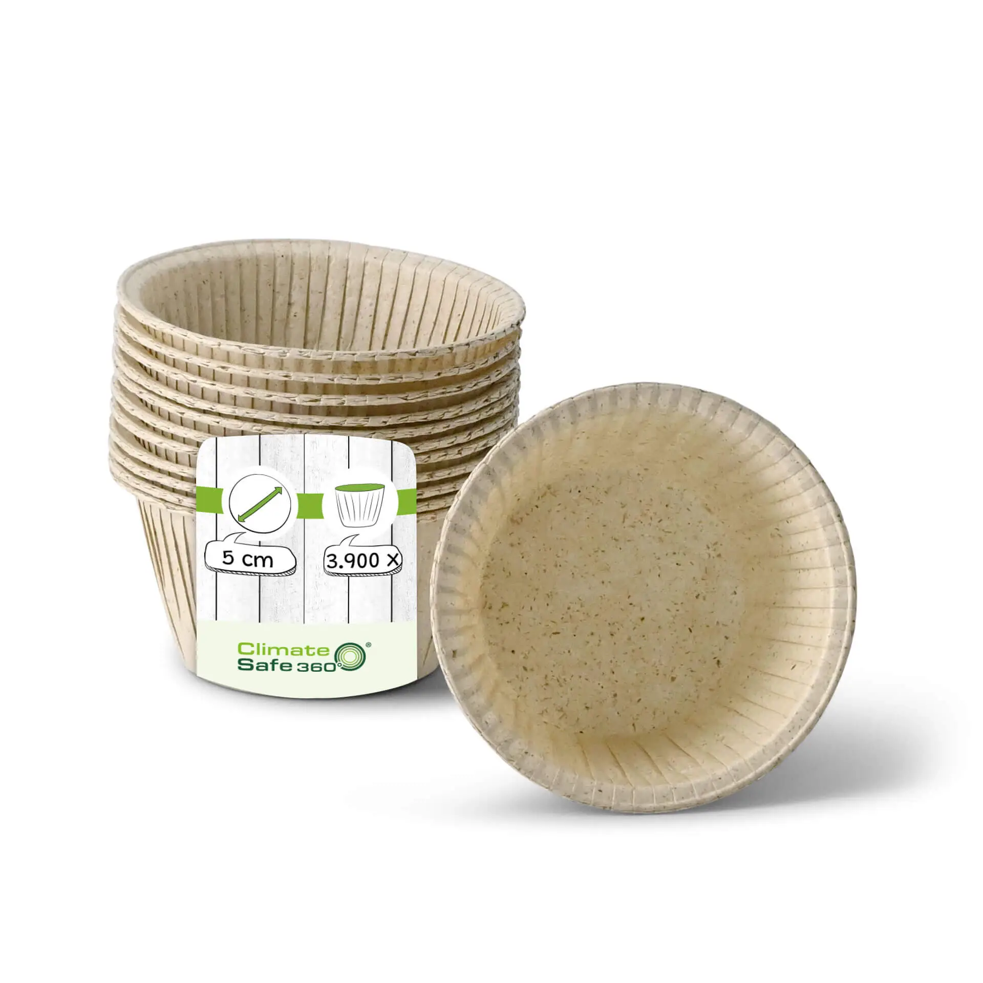 Cupcake liners made from grass paper ∅ 5 cm, round, brown dre02515-cupcake-foermchen-aus-graspapier-5-cm-rund-braun