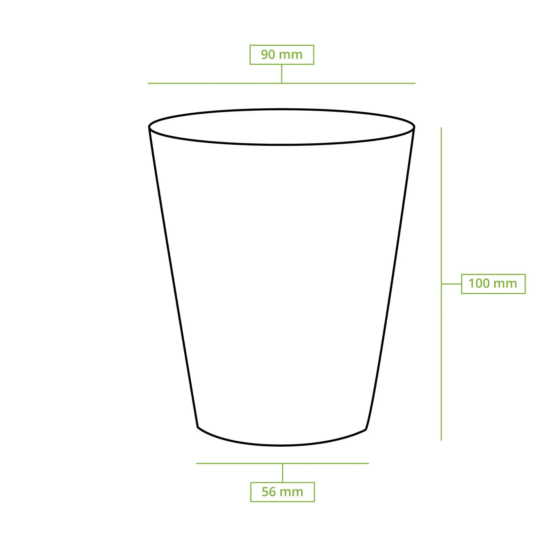 10 oz Paper cups, Ø 90 mm, unbleached