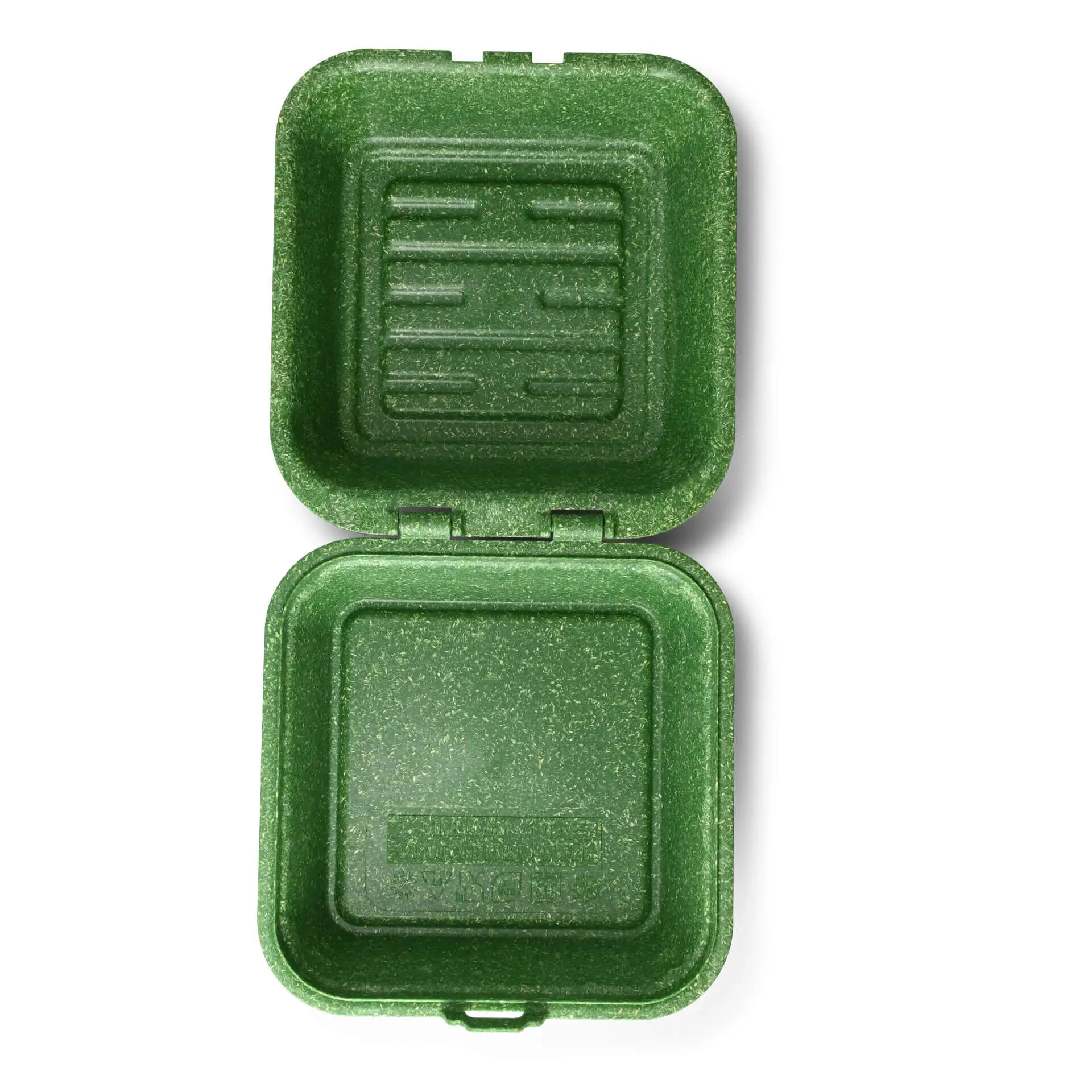 | 2 FOR 1 | Reusable burger boxes "merways Box" 16 x 15 x 8.5 cm, spinach / dark green