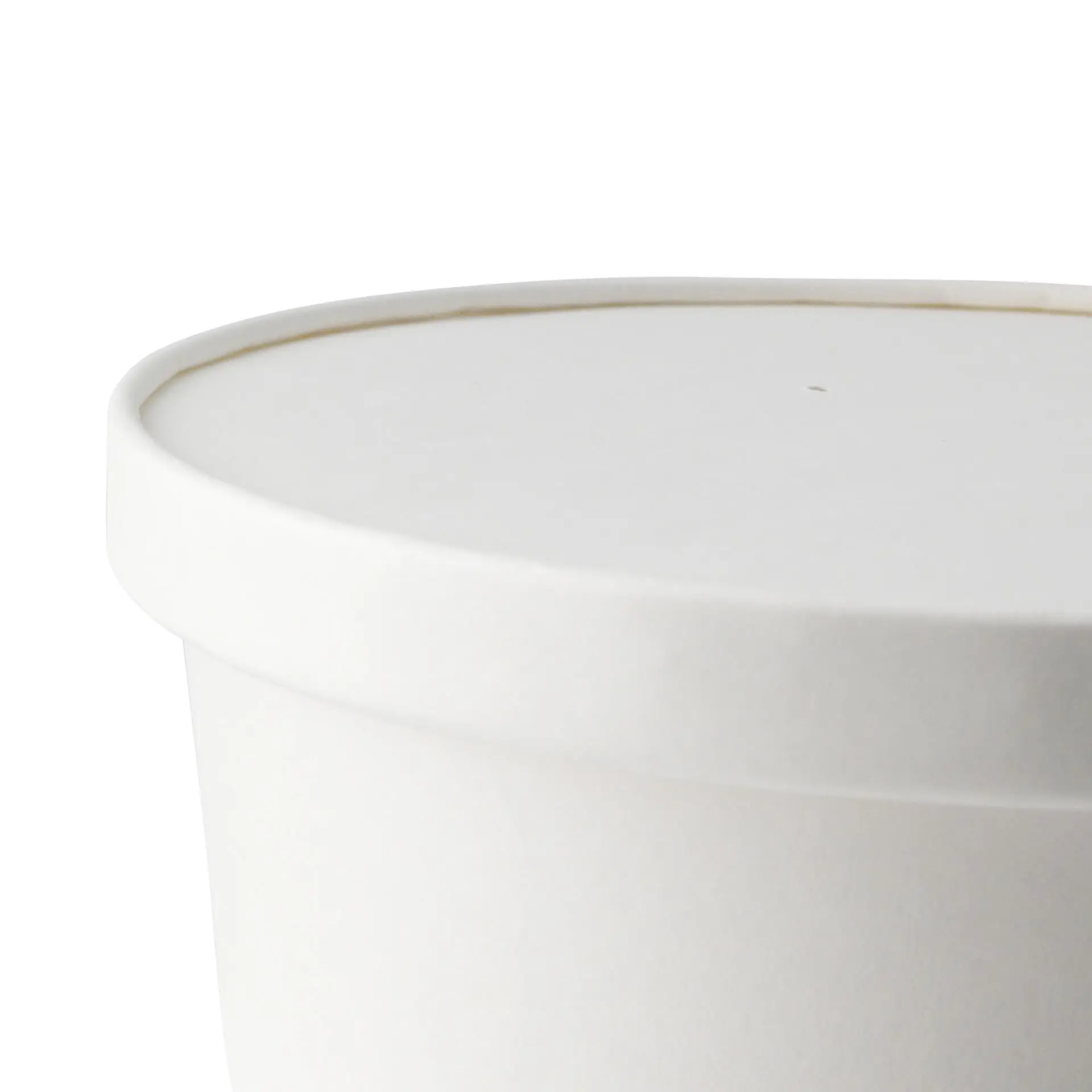 Cardboard lid with membrane (coated) Ø 185 mm, white, round (for paper bowls)