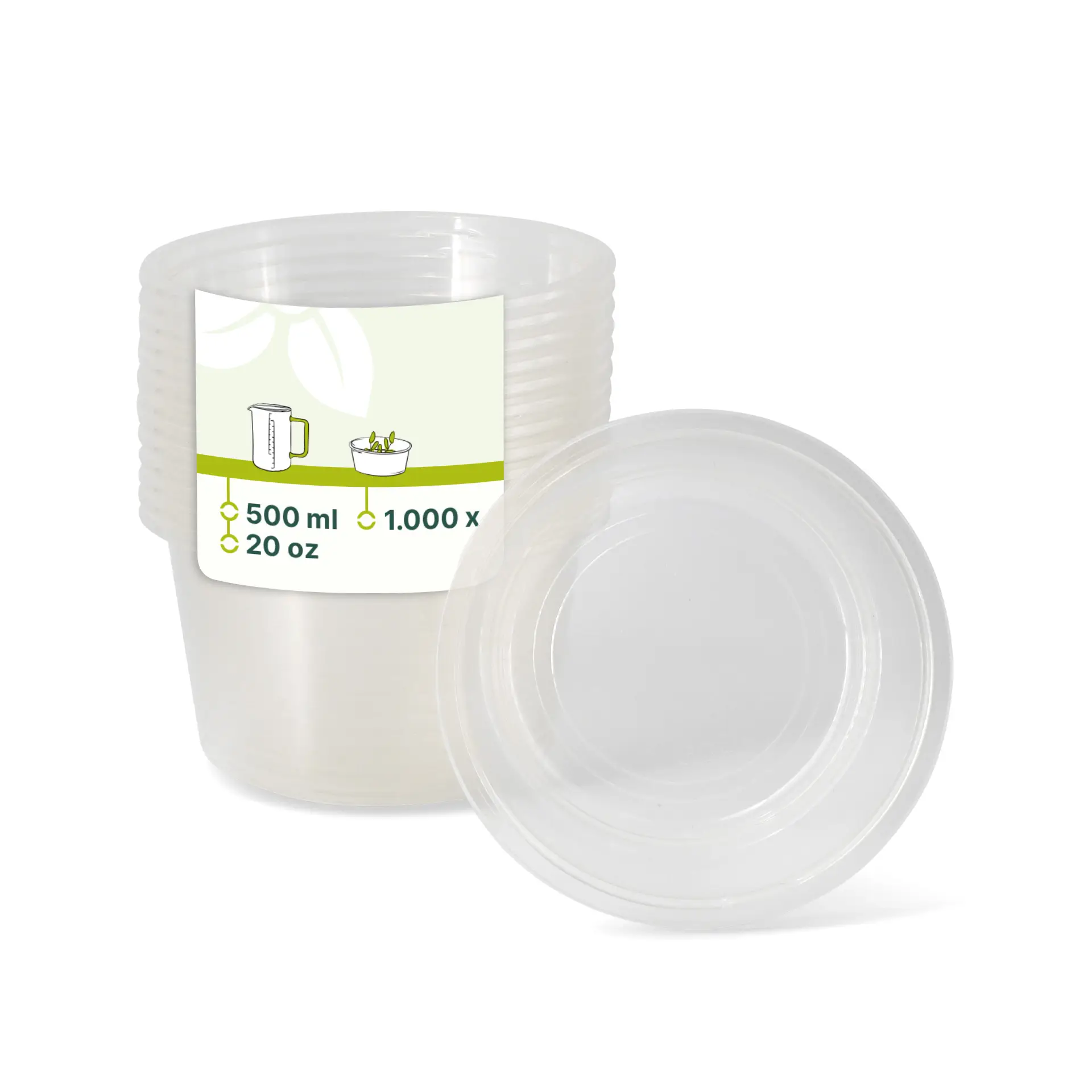 Deli container PLA 500 ml, Ø 121 mm, round Deli container PLA 500 ml, Ø 121 mm, round