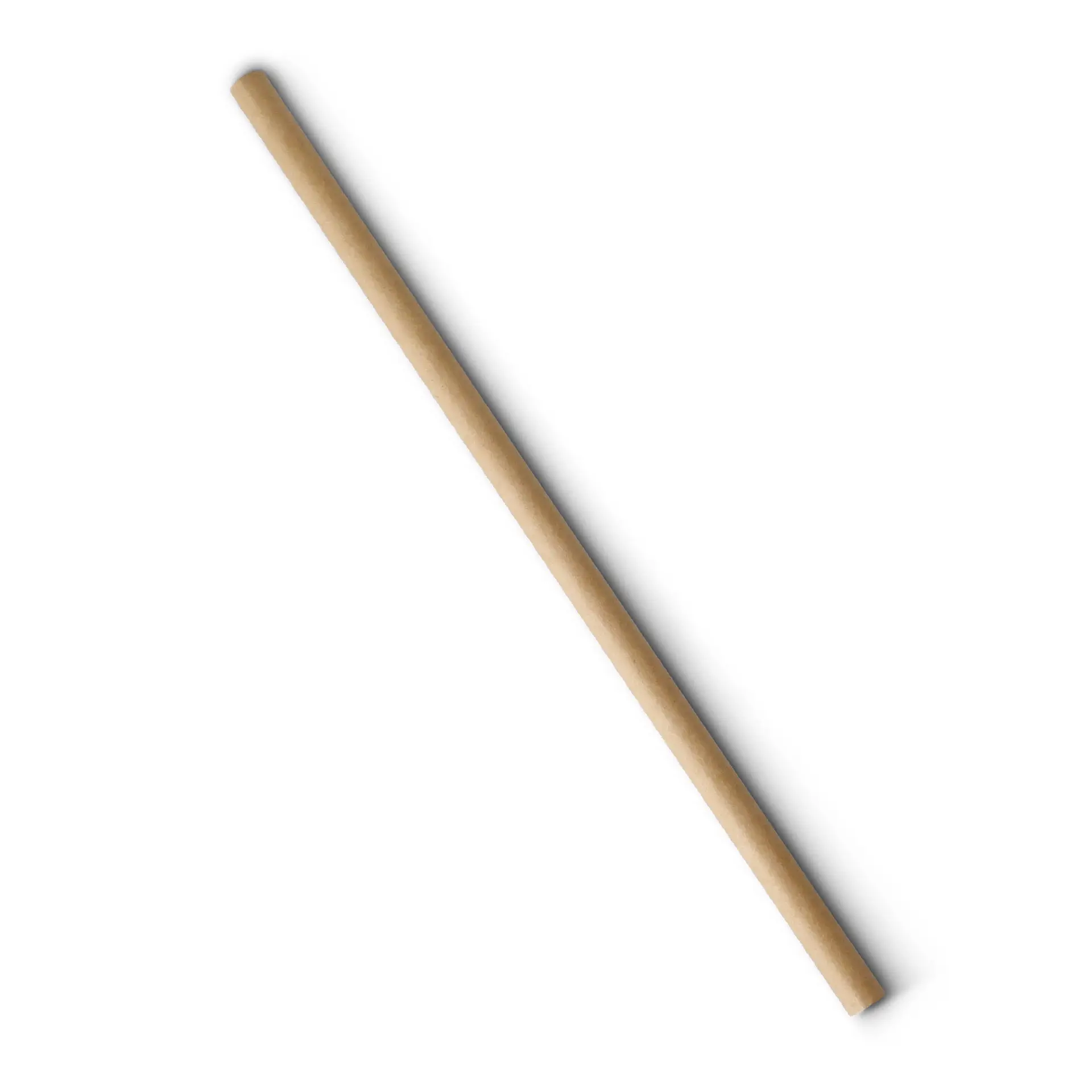Jumbo drinking straw 23 cm, Ø 0,8 cm, brown, vertically rolled