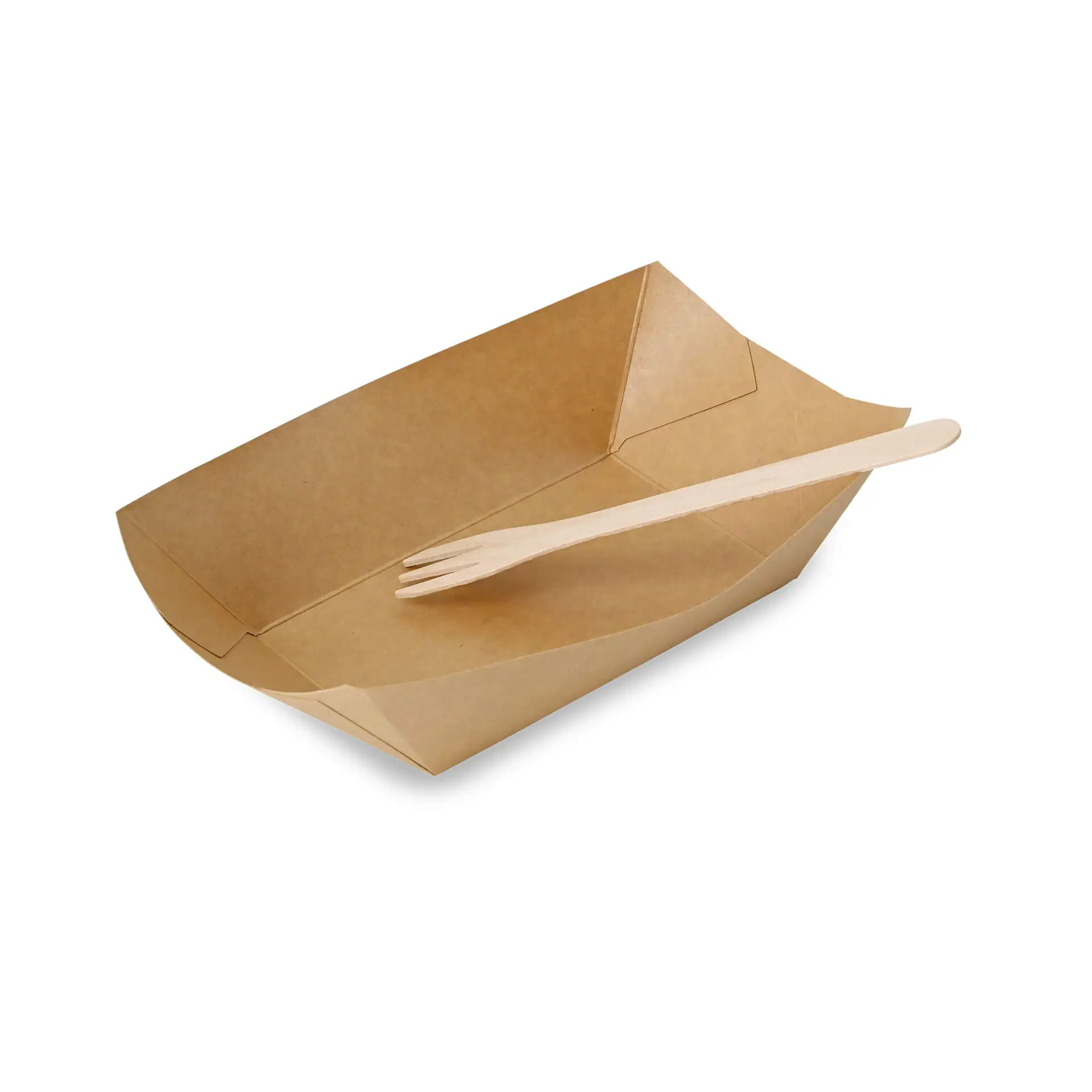 Cardboard Snack Tray 800 ml, 21,5 x 16 x 5 cm, brown