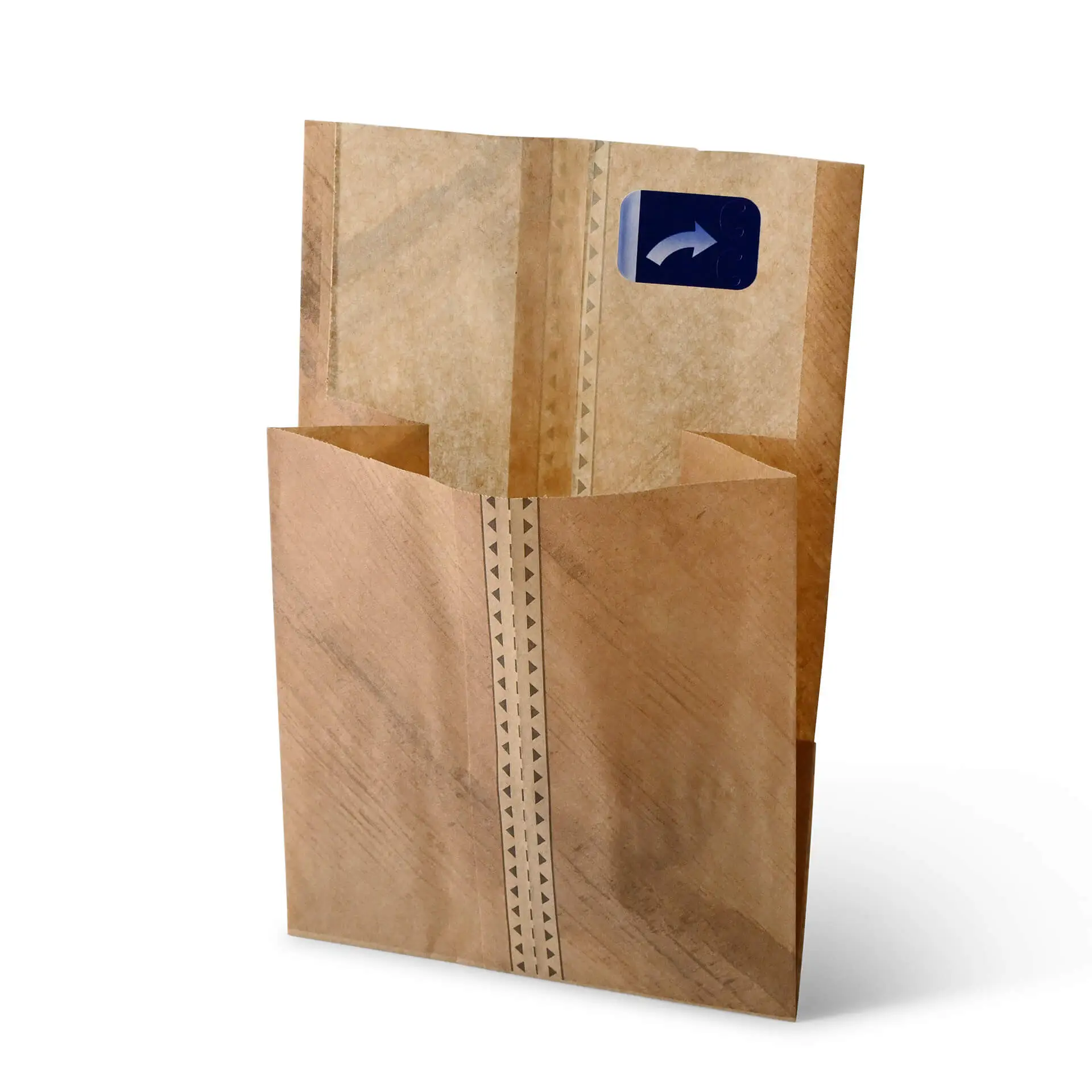 Paper burger bag 15 x 16.5 x 8.5 cm, kraft, with adhesive seal
