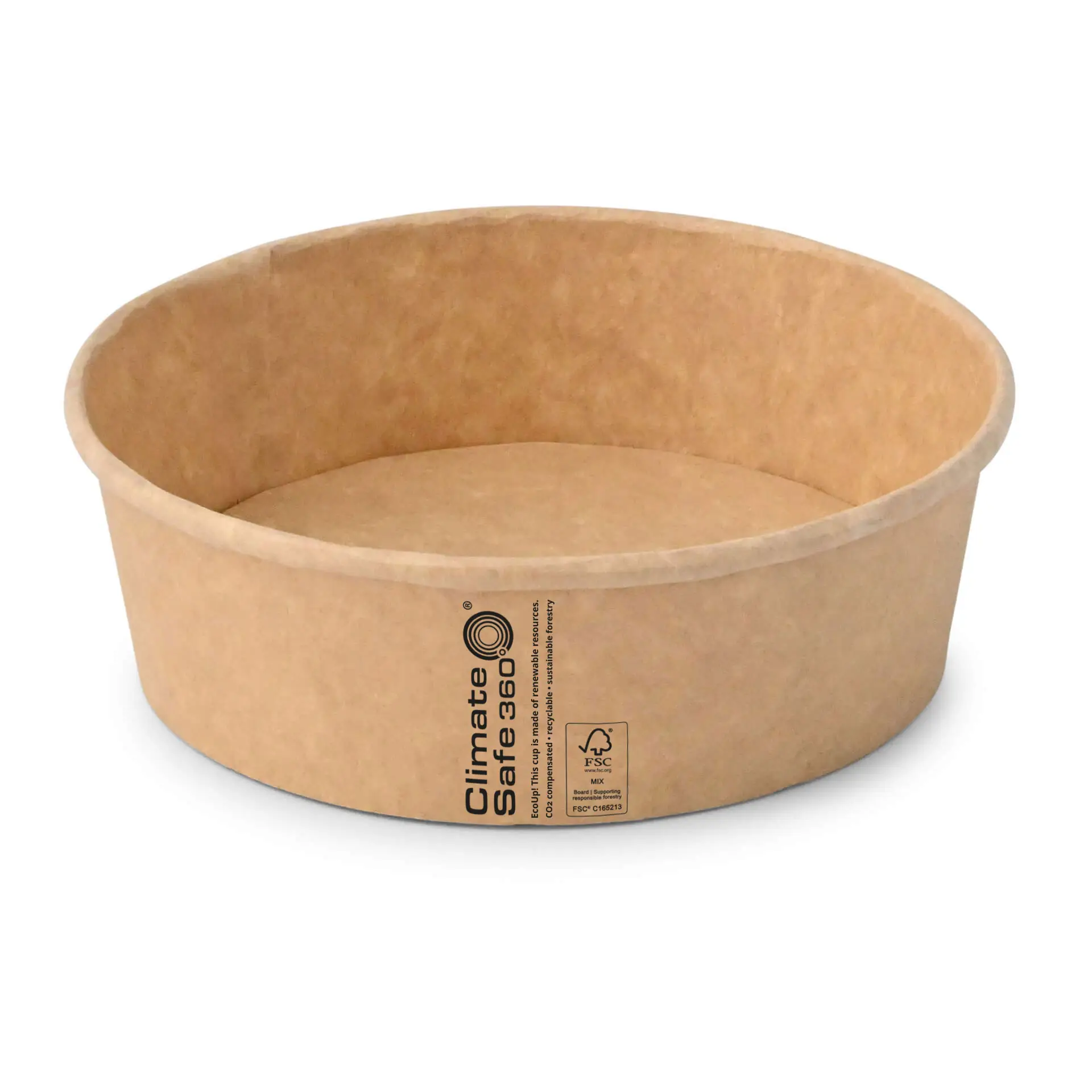 Paper bowls (coated) / Salad bowls 400 ml, Ø 150 mm, brown, round (650 ml max. volume)