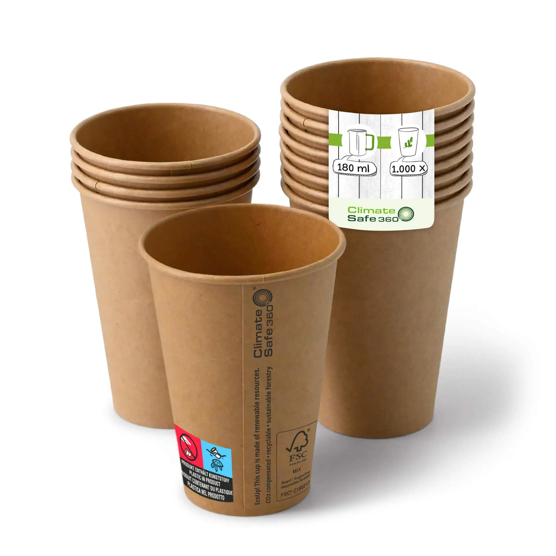 7,5 oz Vending machine Paper cups (coated), brown con10028-01-0-automaten-becher-beschichtet-180-ml-75-oz-braun