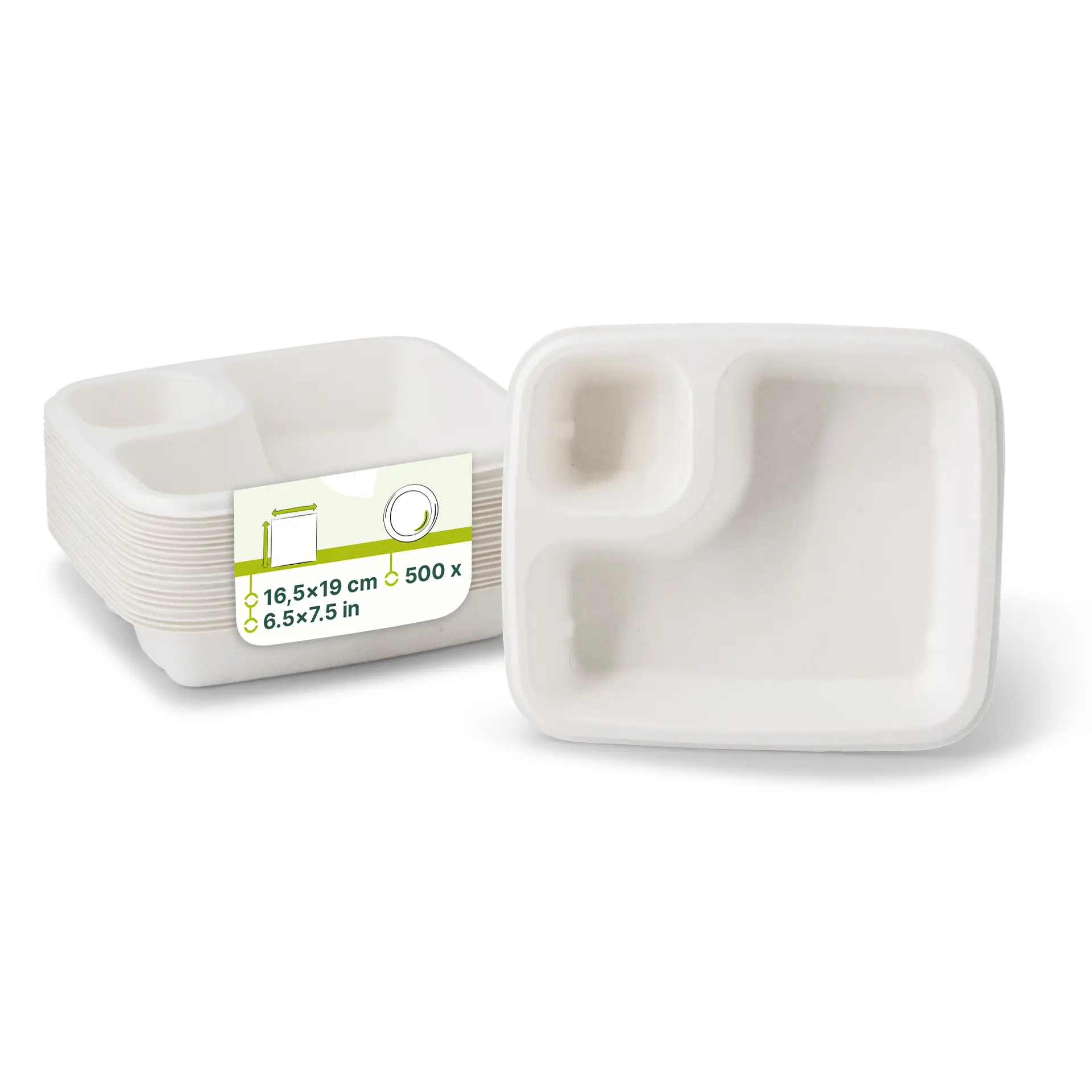 Sugarcane-dip plate, 16.5 x 19 cm, rectangular Sugarcane-dip plate, 16.5 x 19 cm, rectangular