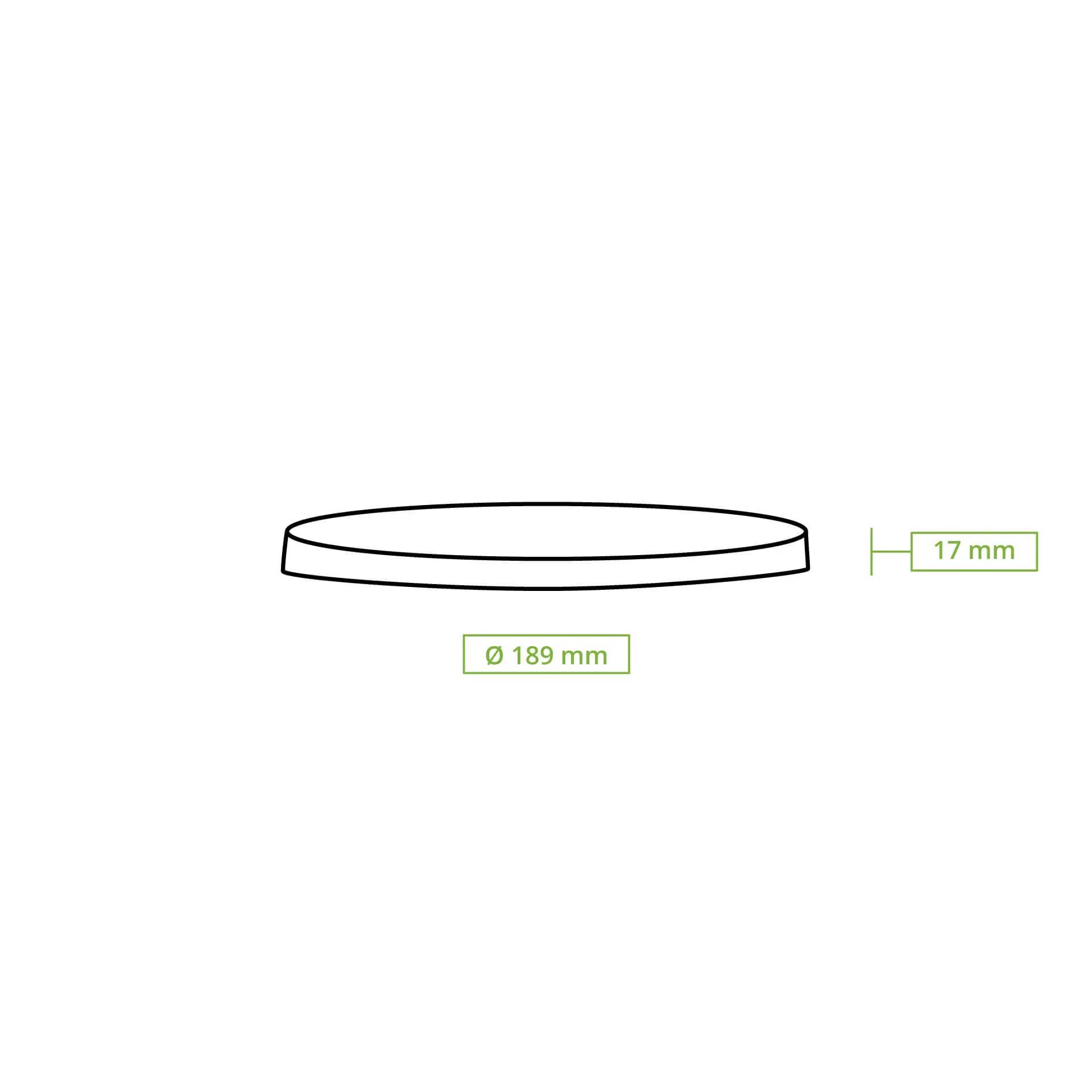 Cup lids PLA Ø 185 mm, clear
