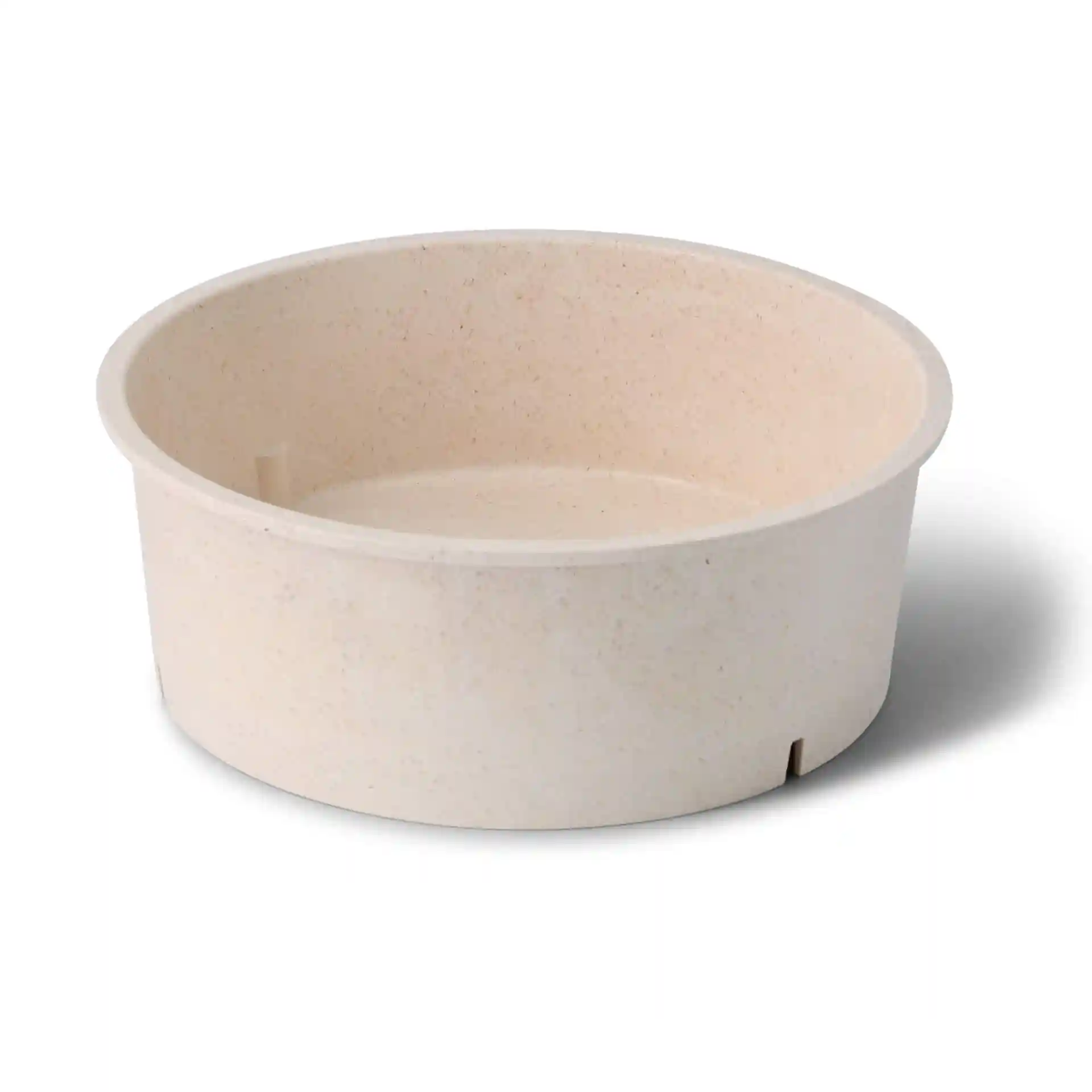 Round reusable bowl in cream white, 1000 ml capacity, with a diameter of 184 mm and height of 68 mm.