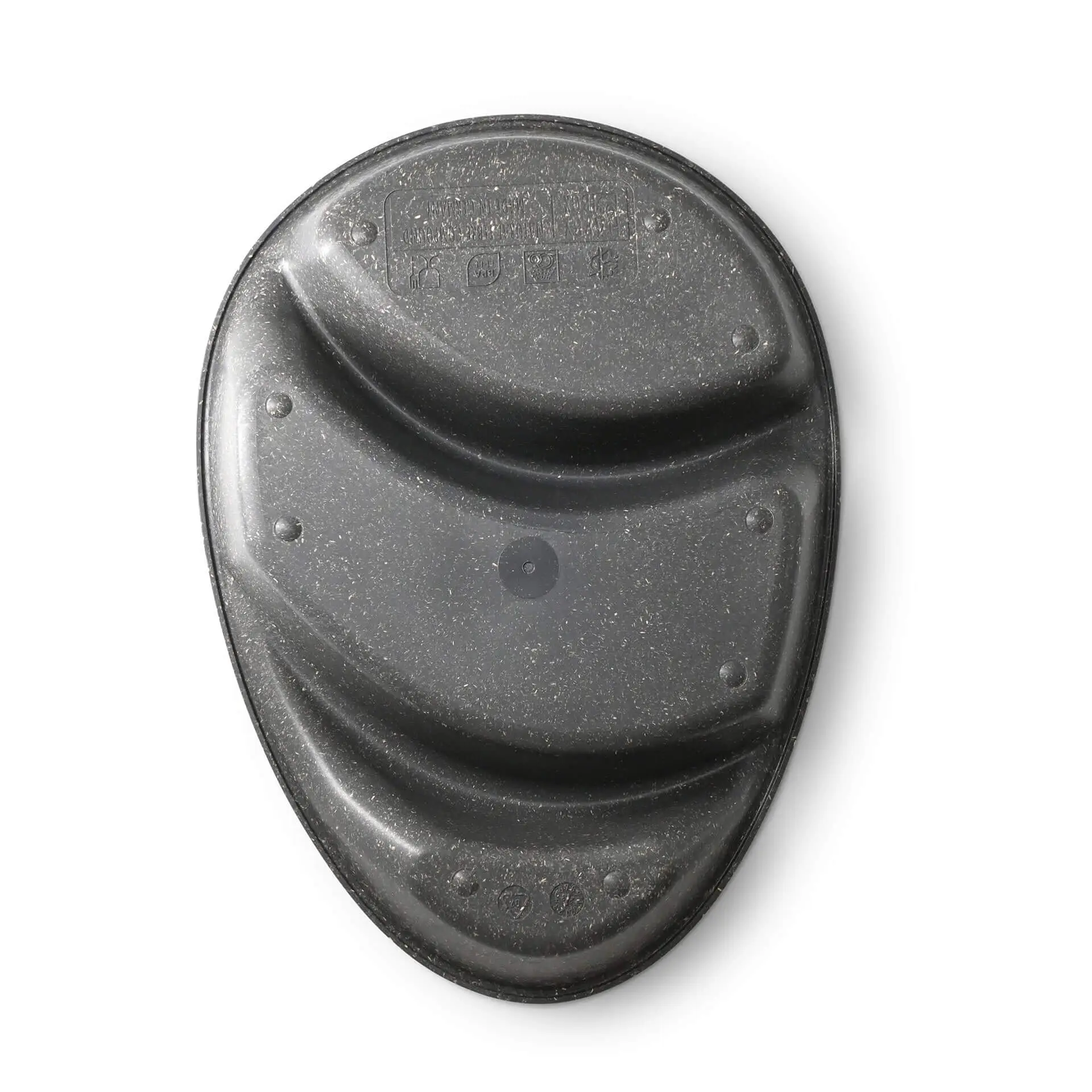 Reusable divided plates "merways Plate" 27.5 × 20 × 3.5 cm, 3 compartments, teardrop, pepper / grey dfc008381-mehrweg-menue-teller-merways-plate-275-x-20-x-35-cm-3-kammern-tropfenfoermig-pfeffer-grau-3