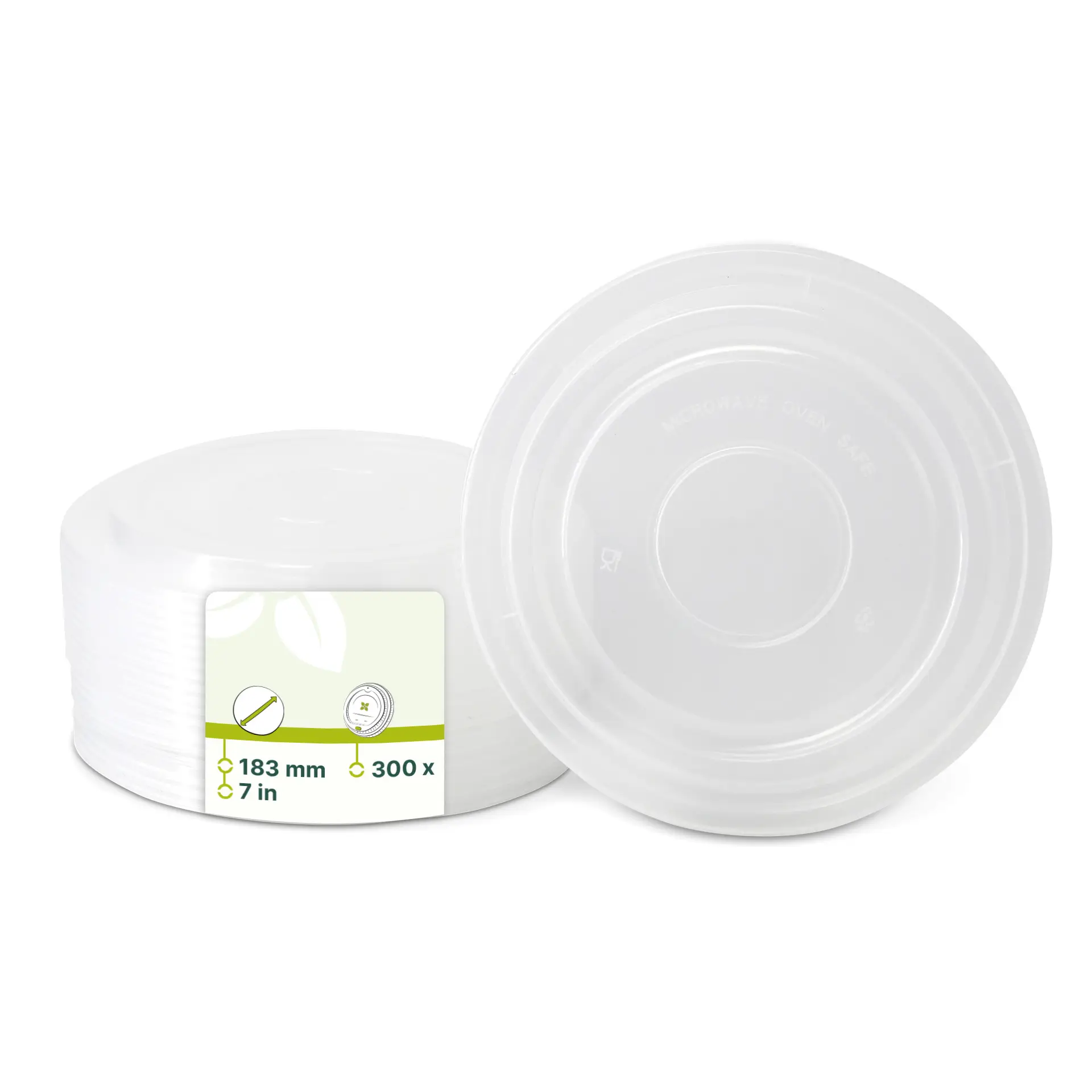 Reusable lid made of PP, round, transparent