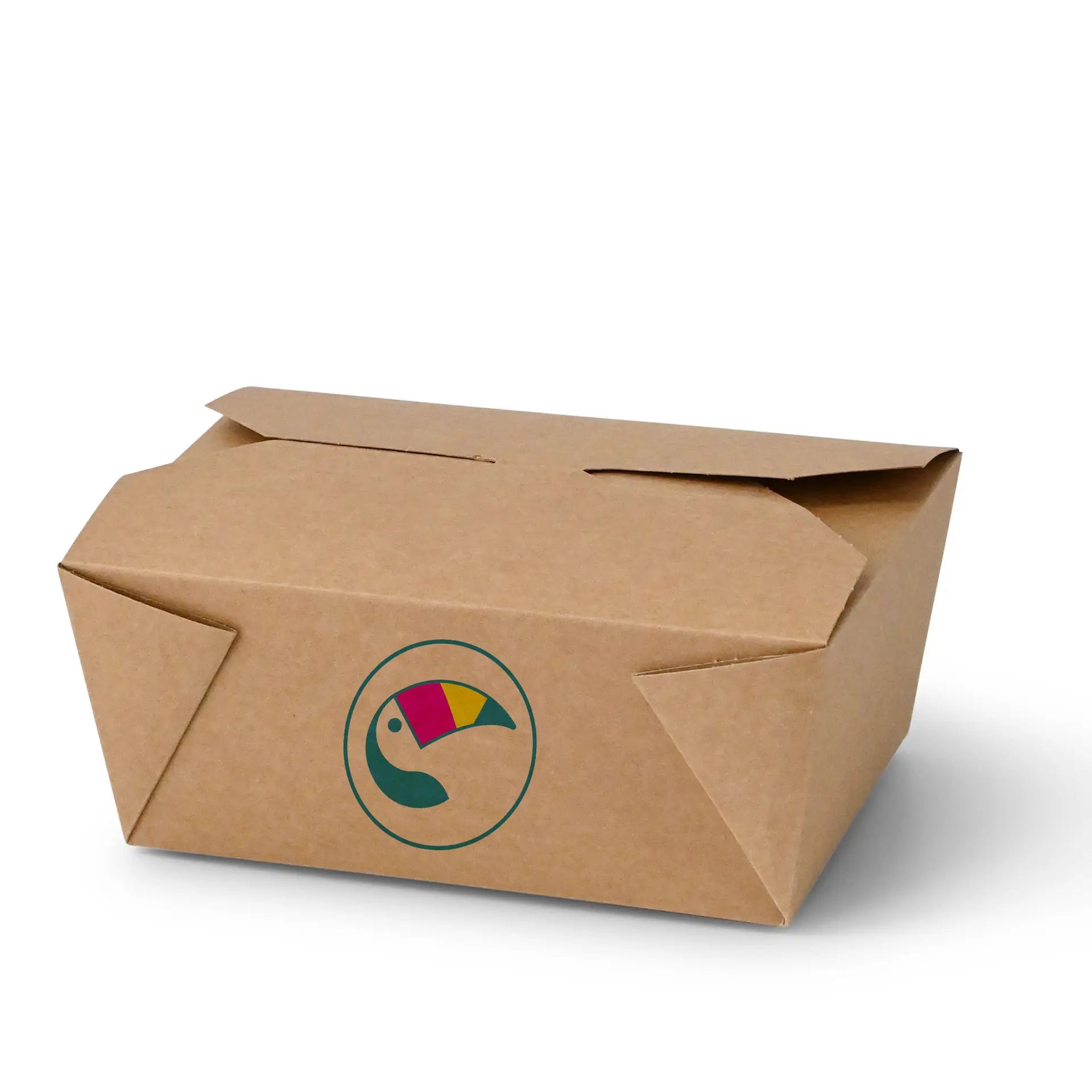 Custom printed takeaway box, 2500 ml, PE-coated